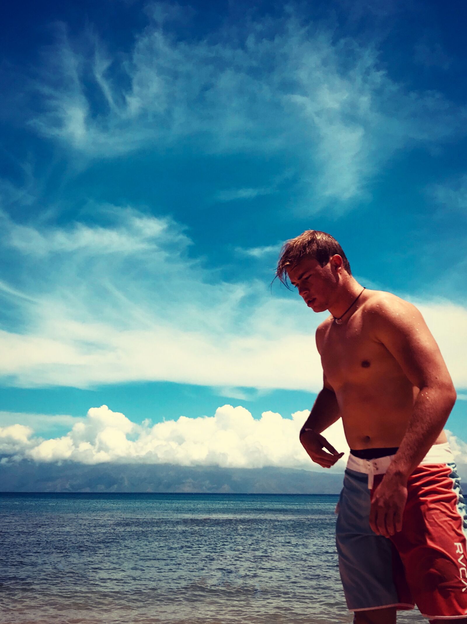 Apple iPhone 7 sample photo. Young man, beach, man photography