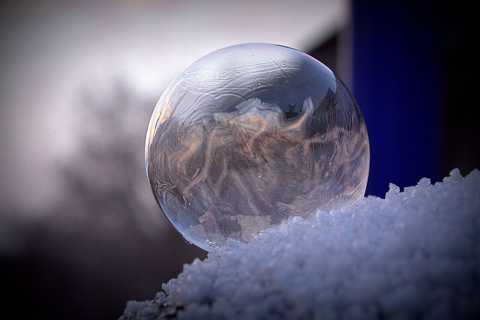 Nikon D5200 sample photo. Soap bubble, freeze, frozen photography