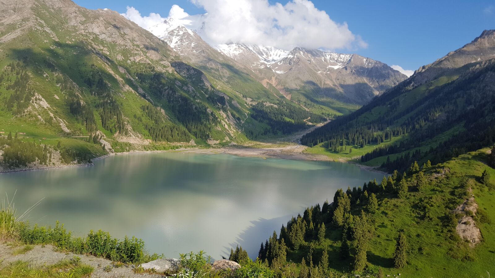 Samsung GALAXY S6 edge sample photo. Almaty, lake, mountains photography