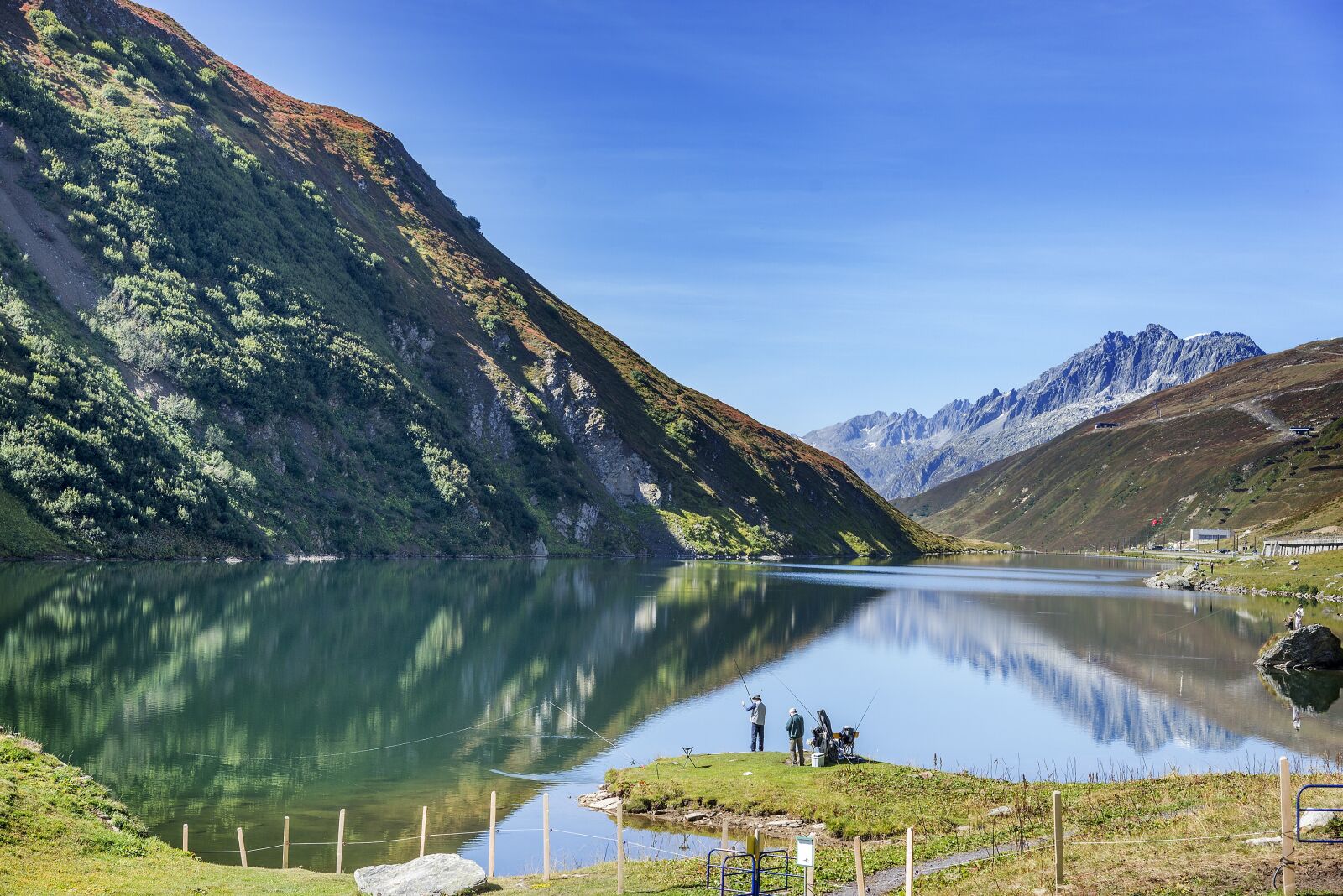 Nikon D600 sample photo. Upper lake, oberalp reservoir photography