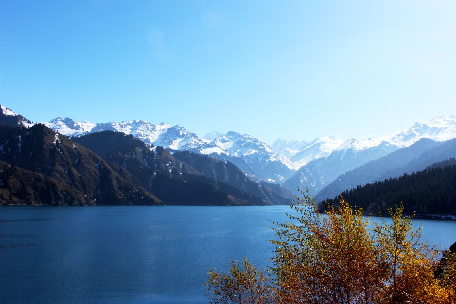 Canon EOS 100D (EOS Rebel SL1 / EOS Kiss X7) sample photo. Tianchi, lake, snow photography
