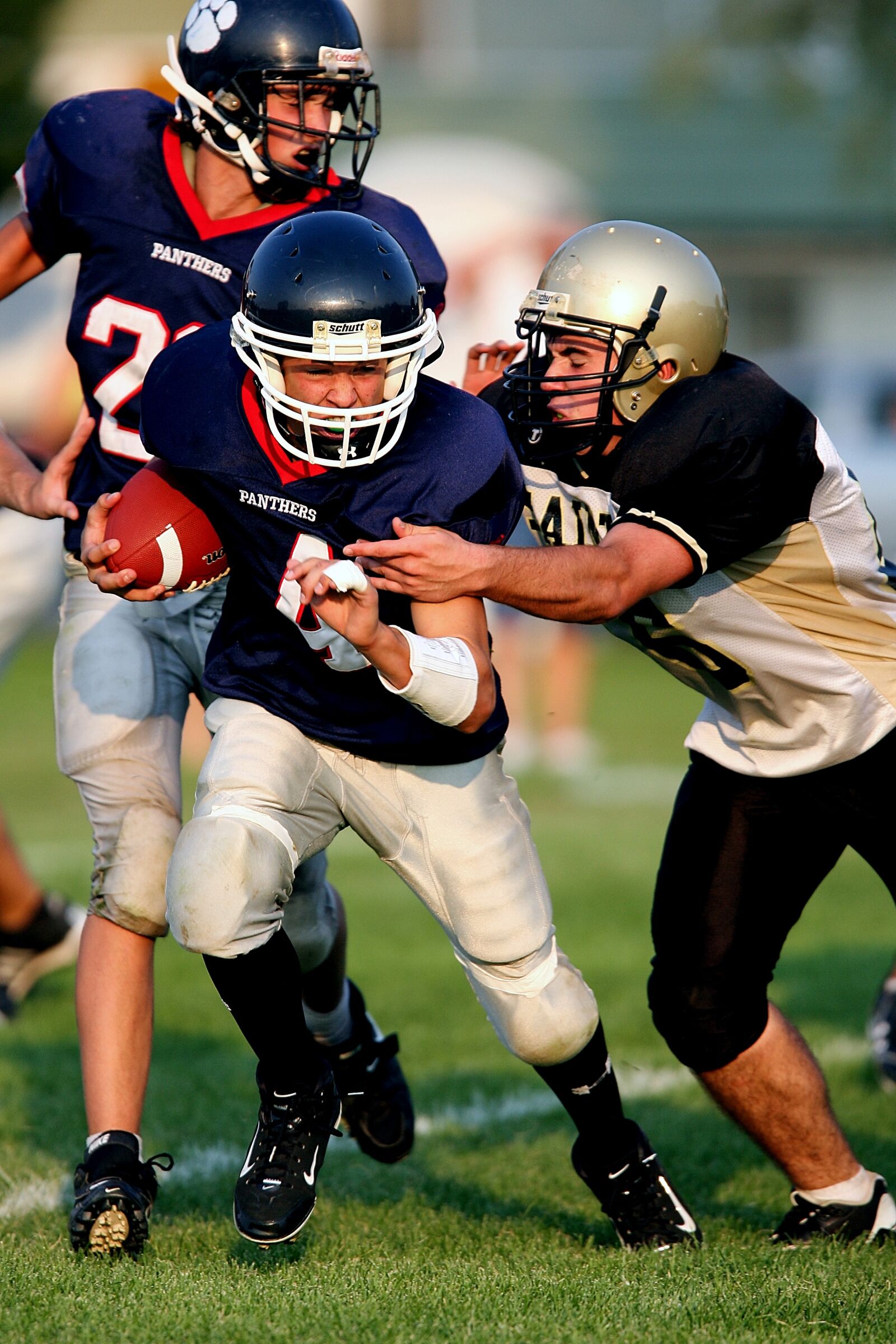 Canon EOS-1D Mark II N sample photo. Football, quarterback, running back photography