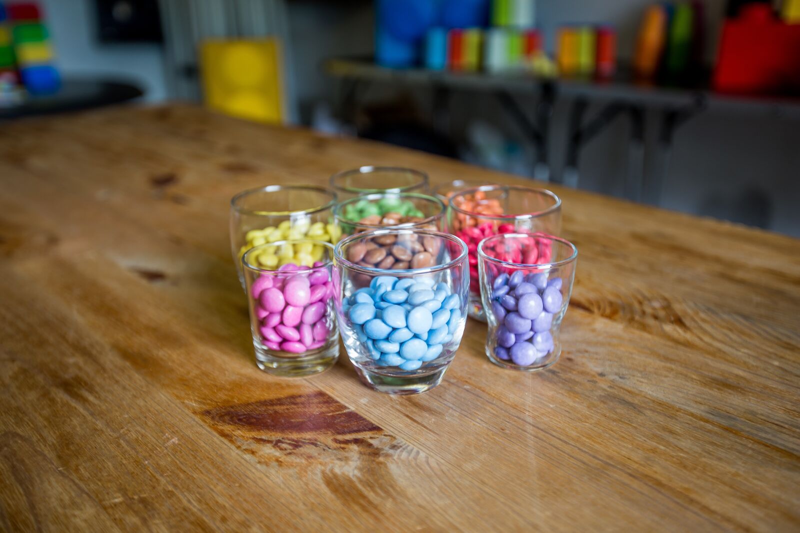 Canon EF 16-35mm F2.8L II USM sample photo. Smarties, colorful, blue photography