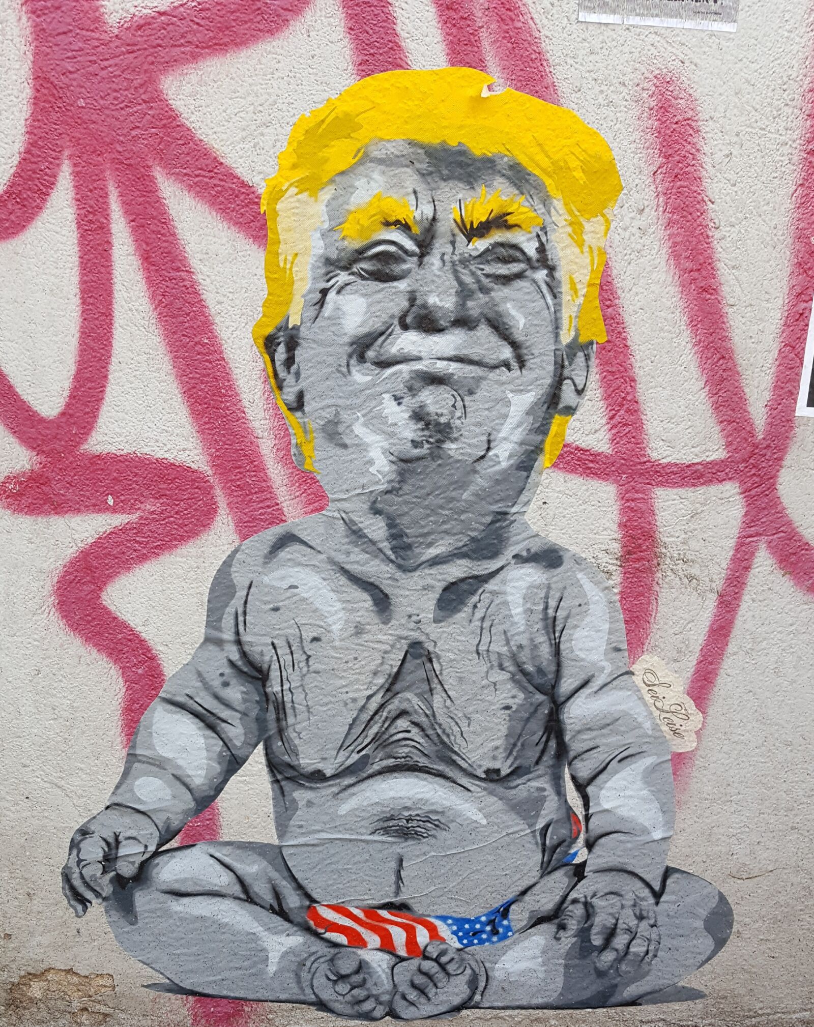 Samsung Galaxy S6 sample photo. Graffiti, trump, mural photography