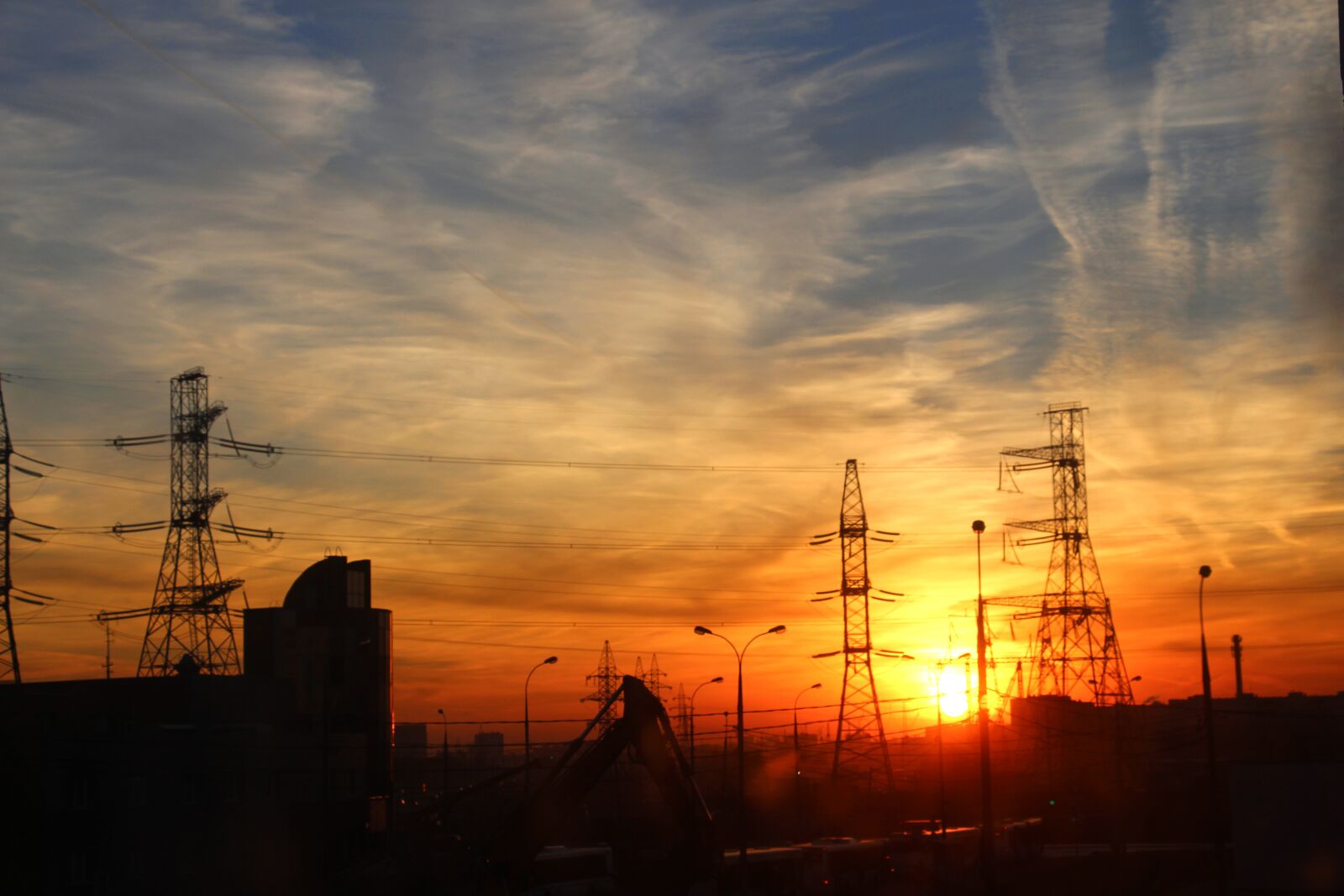 Canon EOS 700D (EOS Rebel T5i / EOS Kiss X7i) sample photo. Sunset, electricity, energy photography