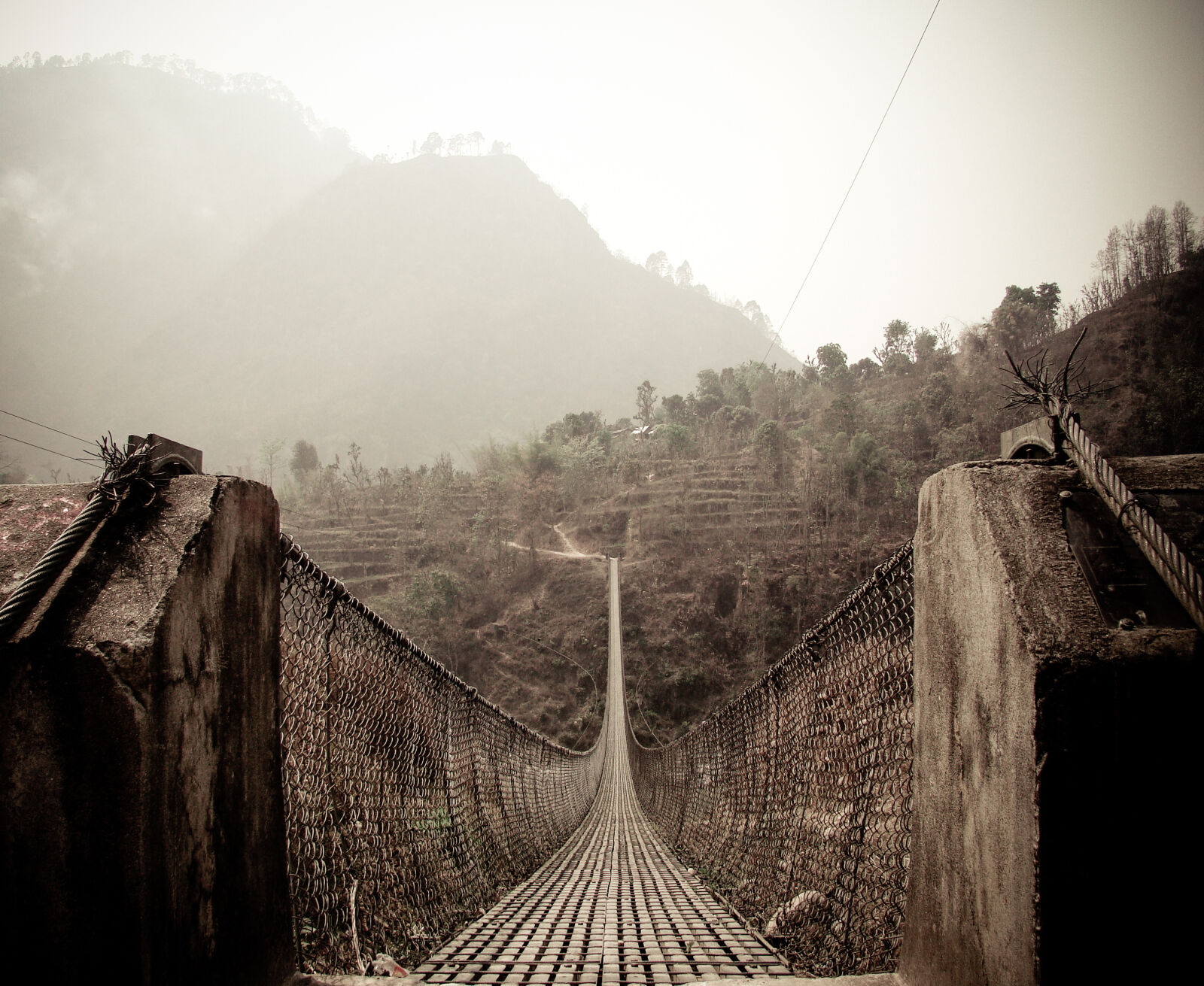 Sony Cyber-shot DSC-H50 sample photo. Bridge, footbridge, nature, nepal photography