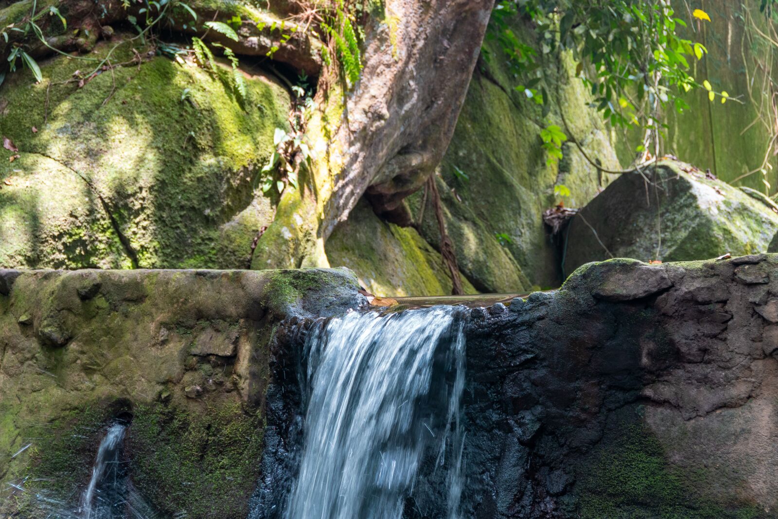 Nikon D5600 sample photo. Waterfall, rocks, mountains photography