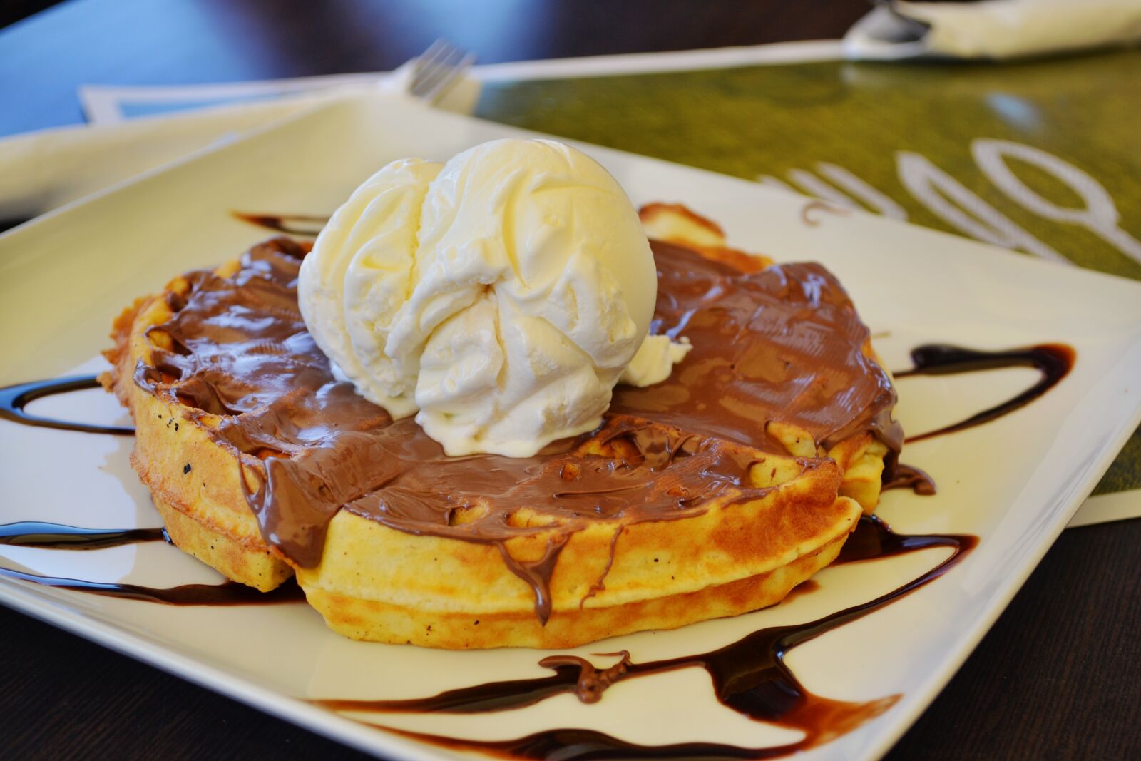 Nikon D3100 sample photo. Food, waffle, dessert photography