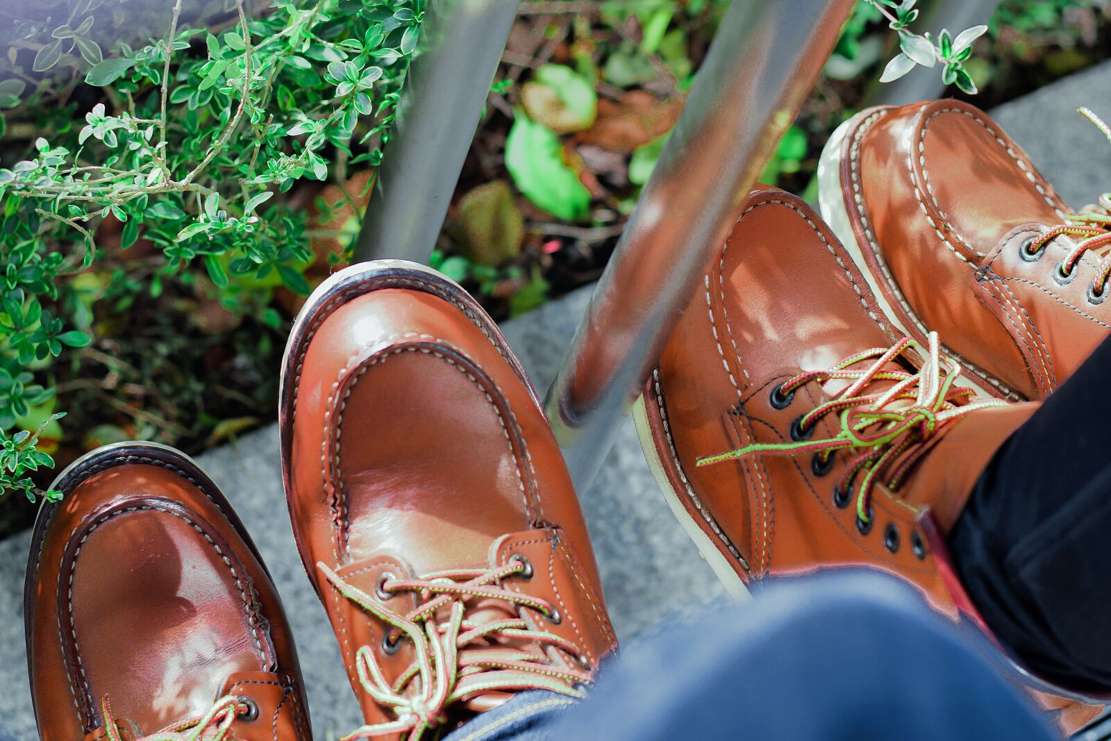 Nikon D5300 + Nikon AF-S Nikkor 50mm F1.8G sample photo. Red wing, redwing, boots photography