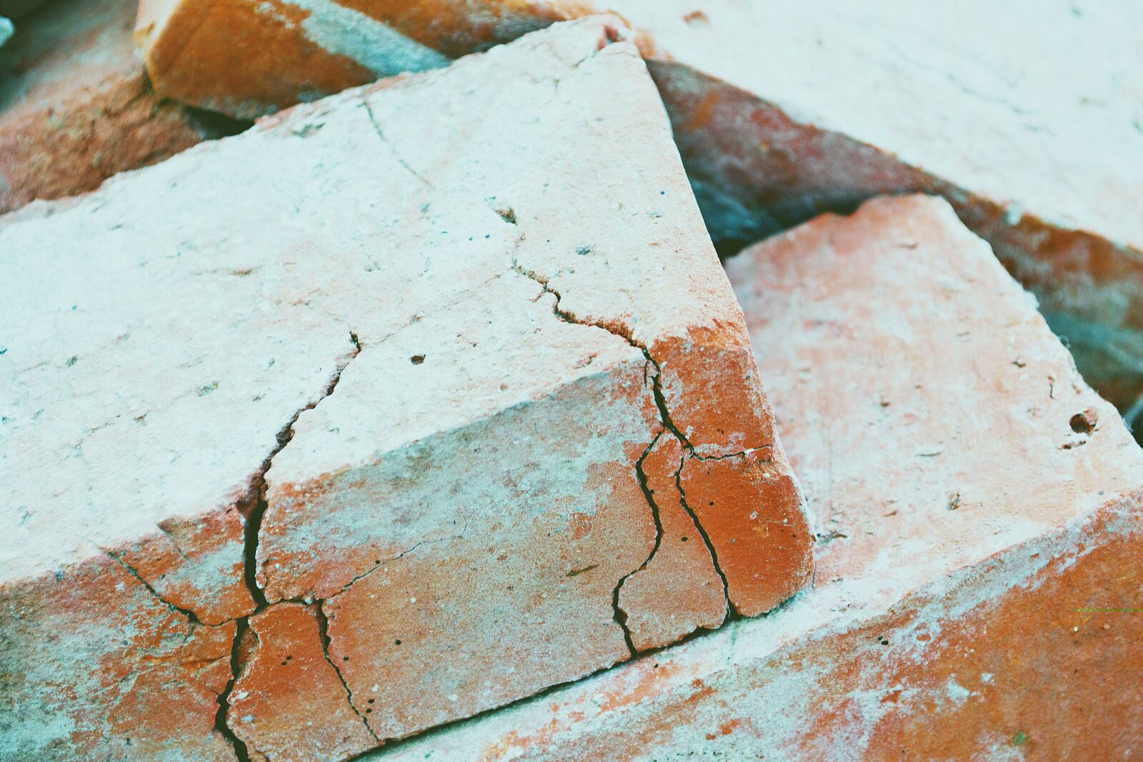 Nikon D3100 sample photo. Bricks, old, pile photography