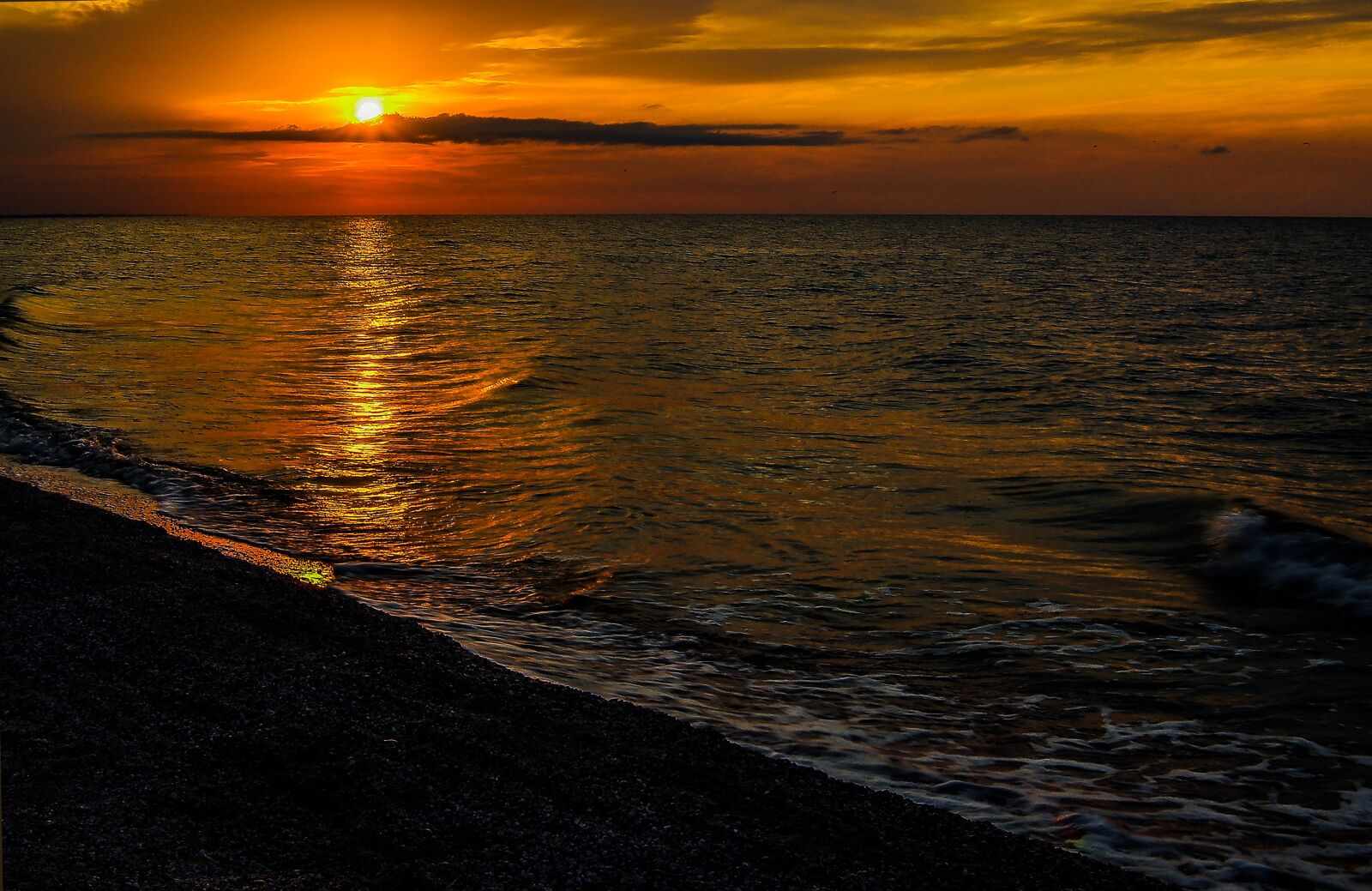 Nikon D90 sample photo. Sea, sunset, wave photography