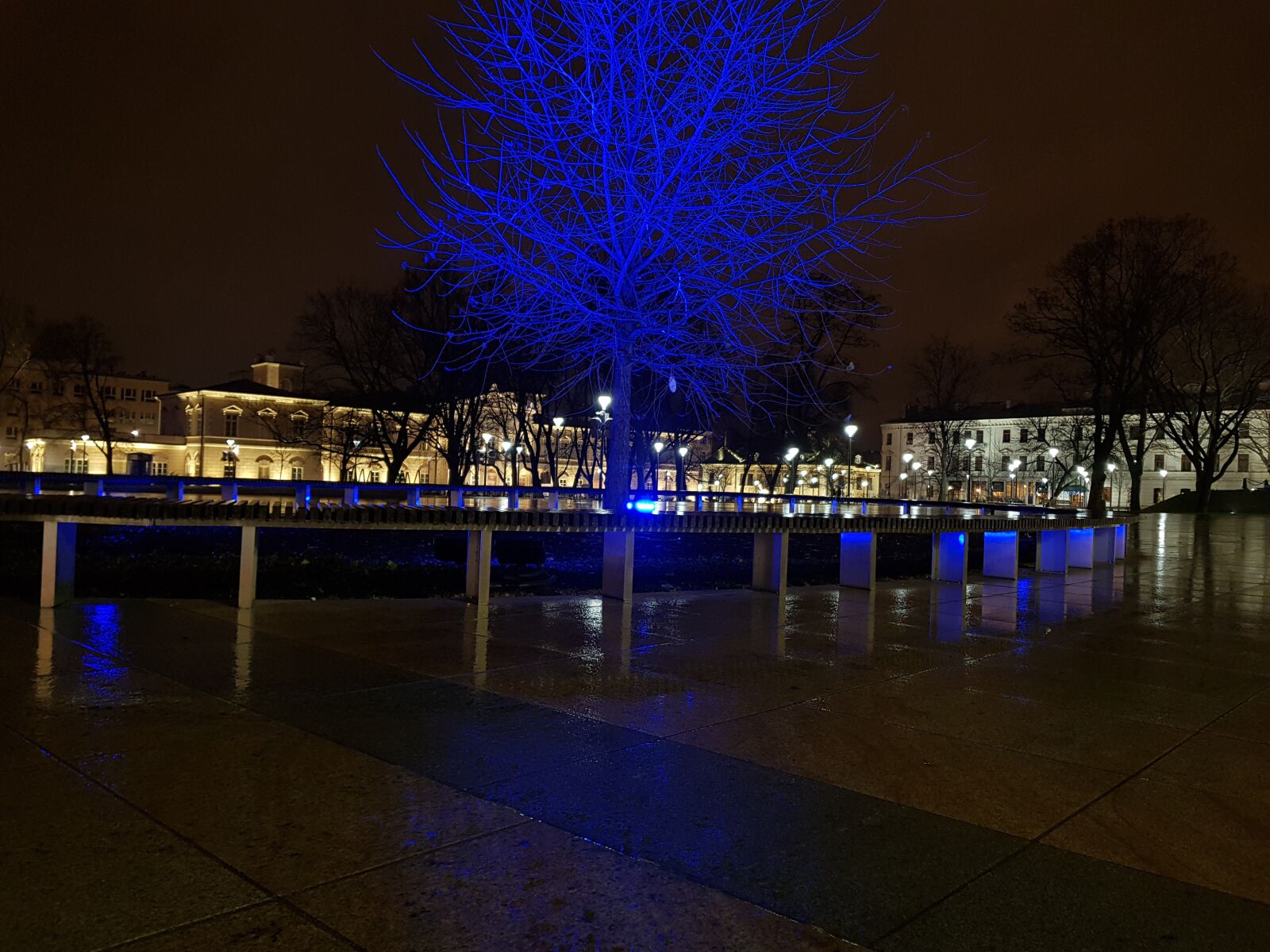 Samsung Galaxy S8+ sample photo. Lublin, city, night photography