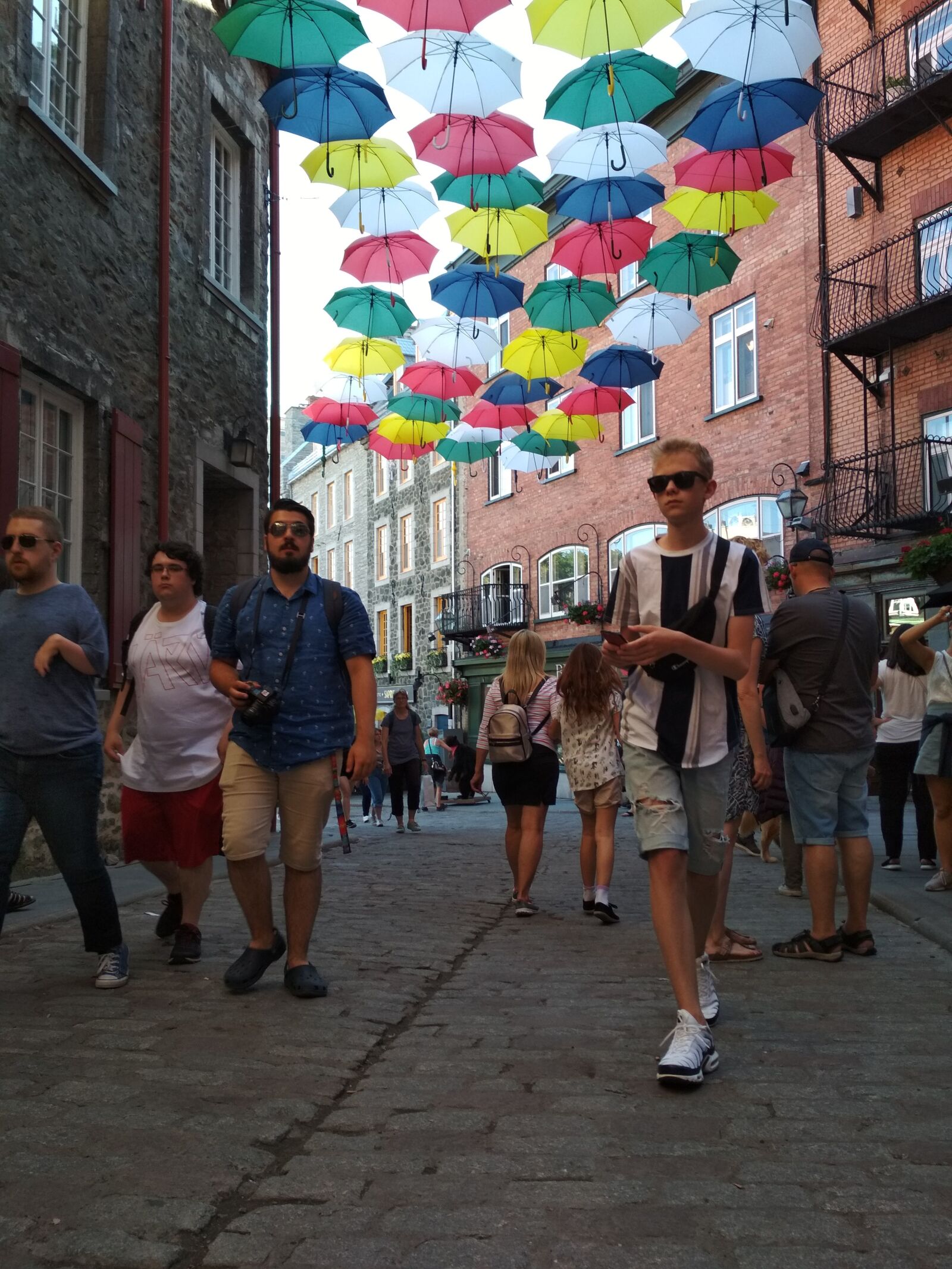 Xiaomi Redmi 4X sample photo. Umbrellas, umbrella street, old photography