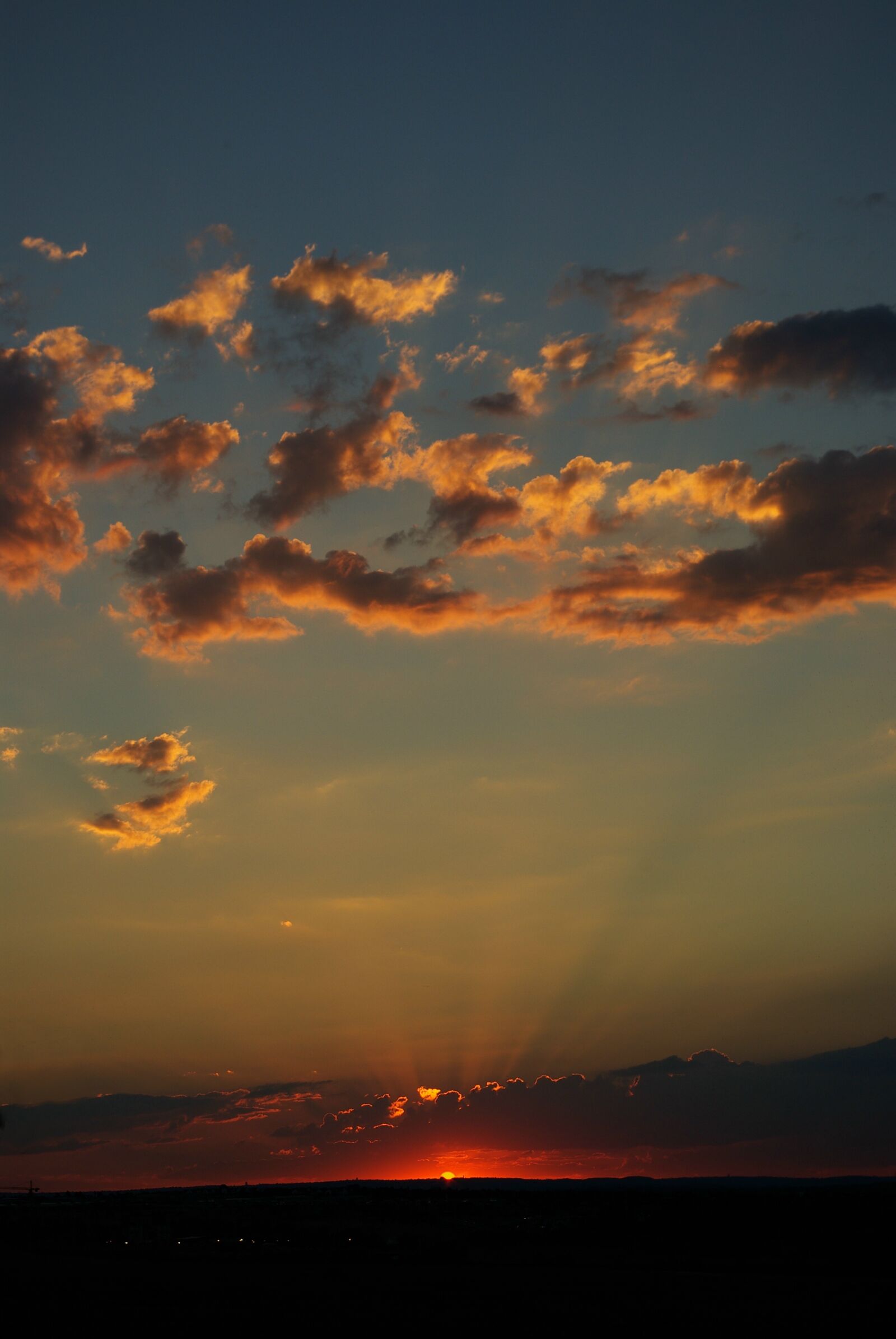 Pentax K10D sample photo. Sunset, clouds, fiery photography