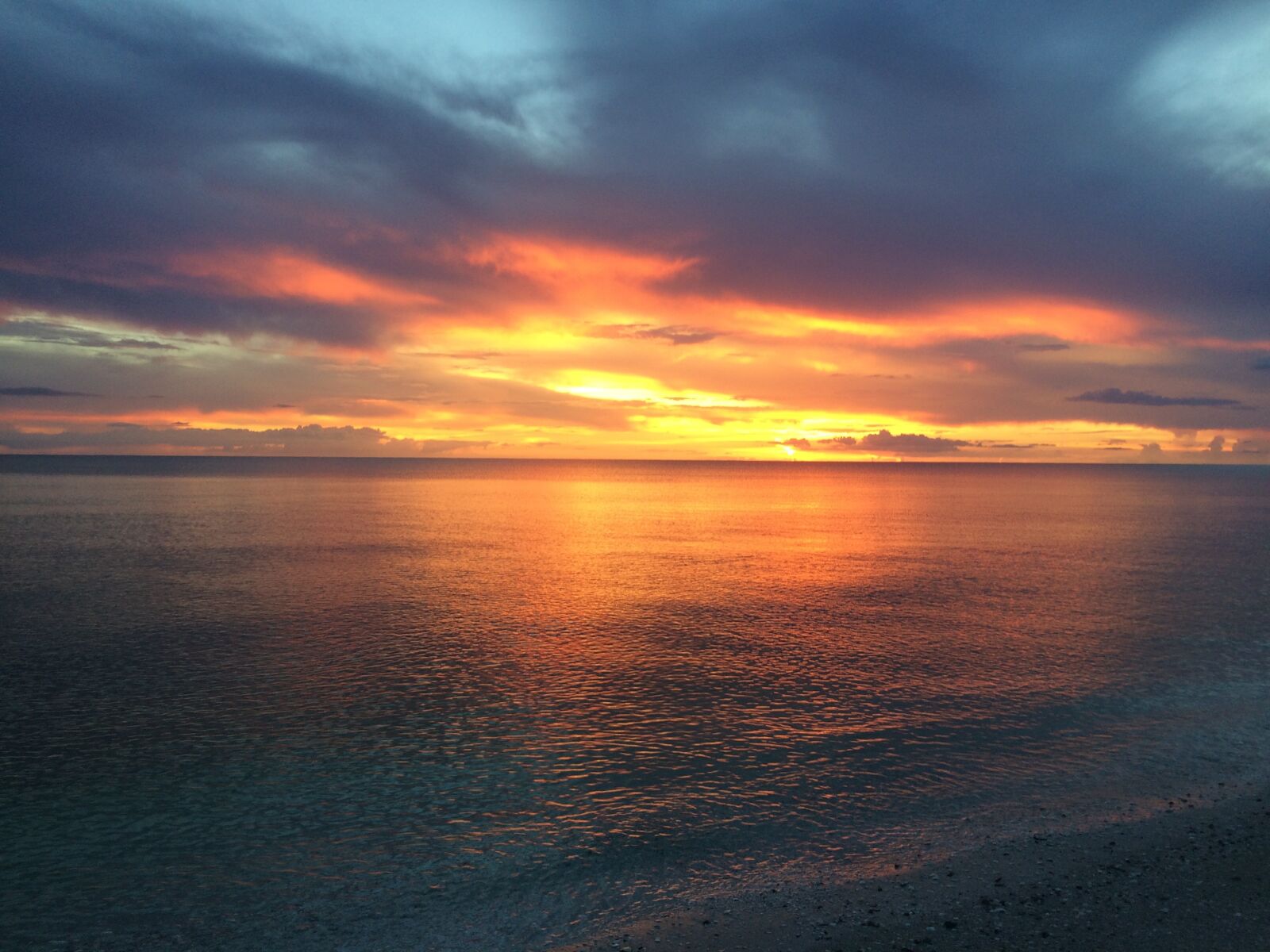 iPhone 5s back camera 4.15mm f/2.2 sample photo. Florida sunset, sky, ocean photography