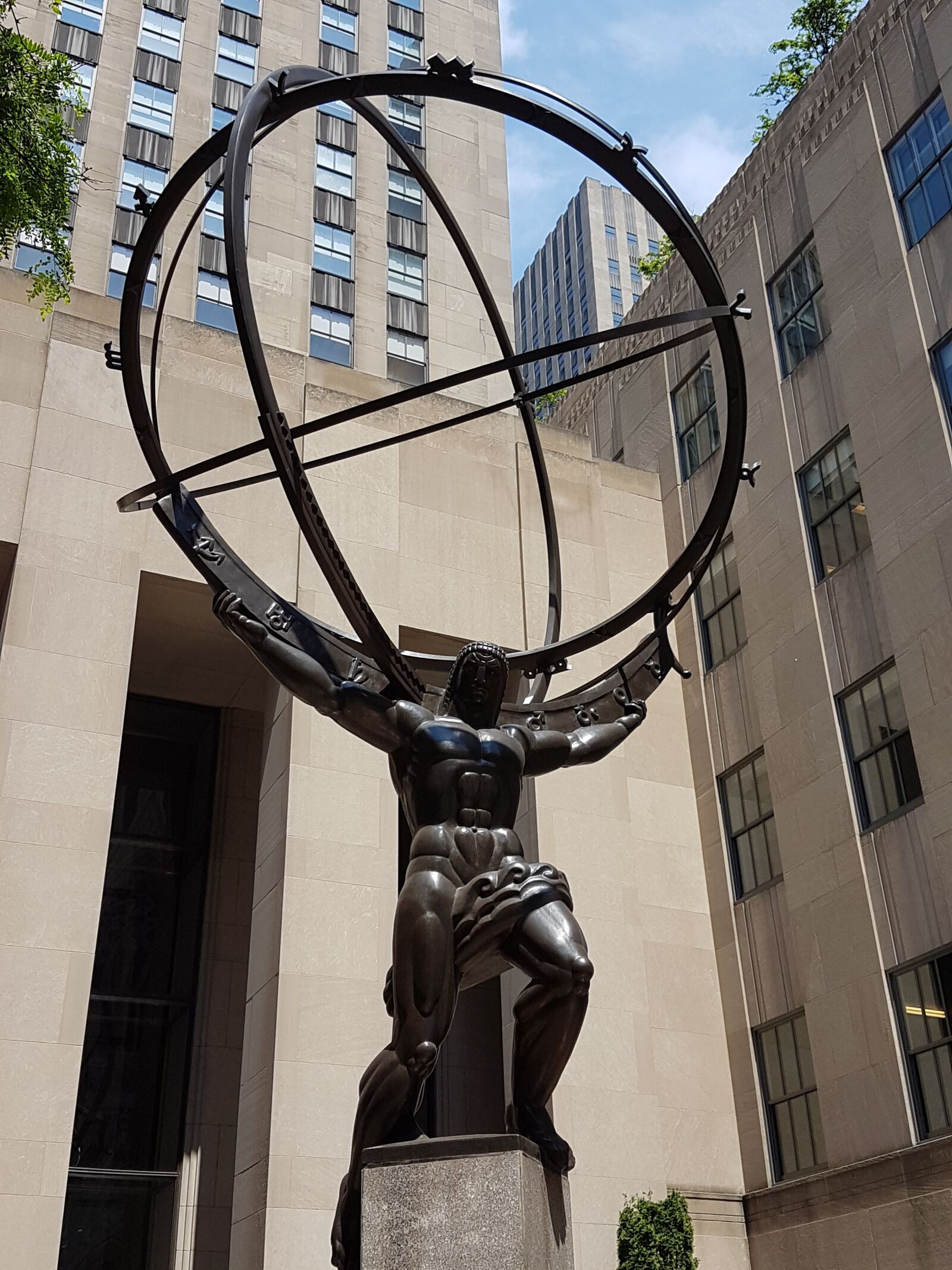 Samsung Galaxy S7 Edge sample photo. Statue, atlas, new york photography