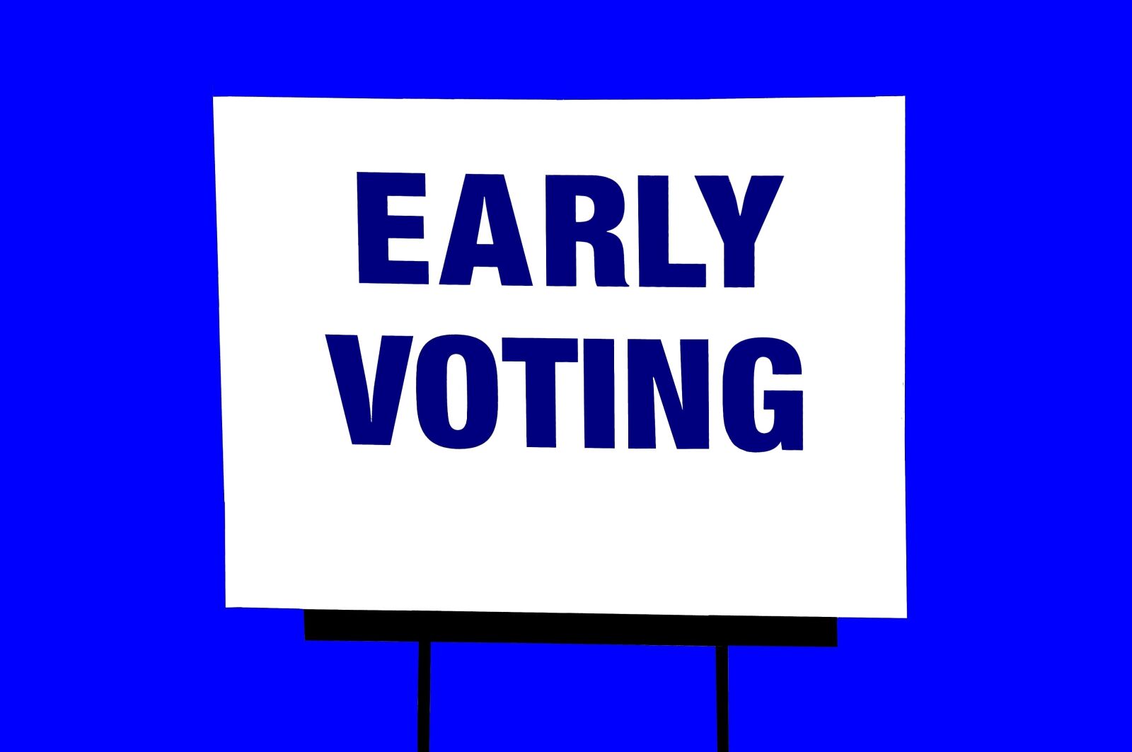 Nikon D200 sample photo. Early voting, sign, isolated photography