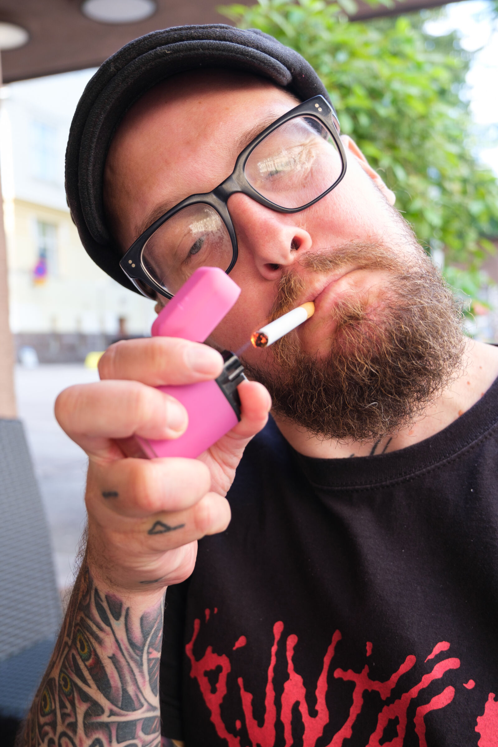 Fujifilm X-S20 sample photo. Pink lighter for my photography