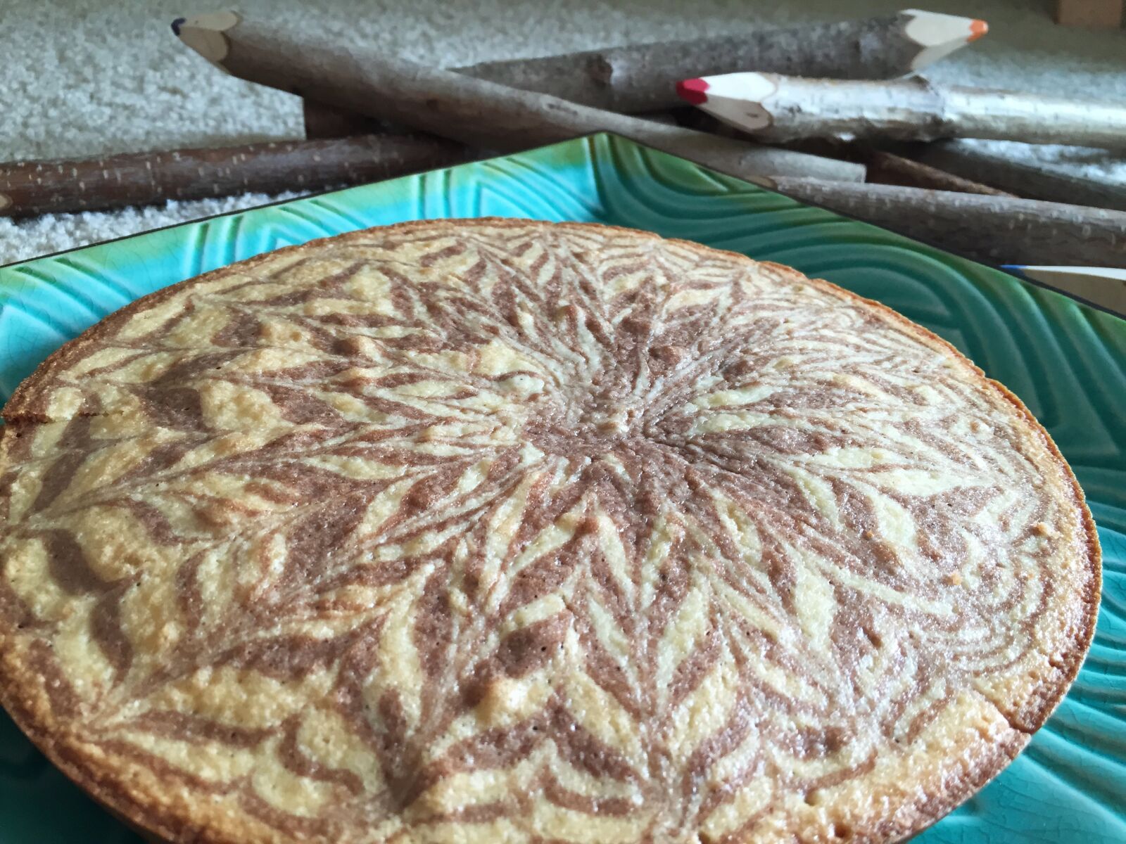 iPhone 6 back camera 4.15mm f/2.2 sample photo. Cake, zebra cake, food photography
