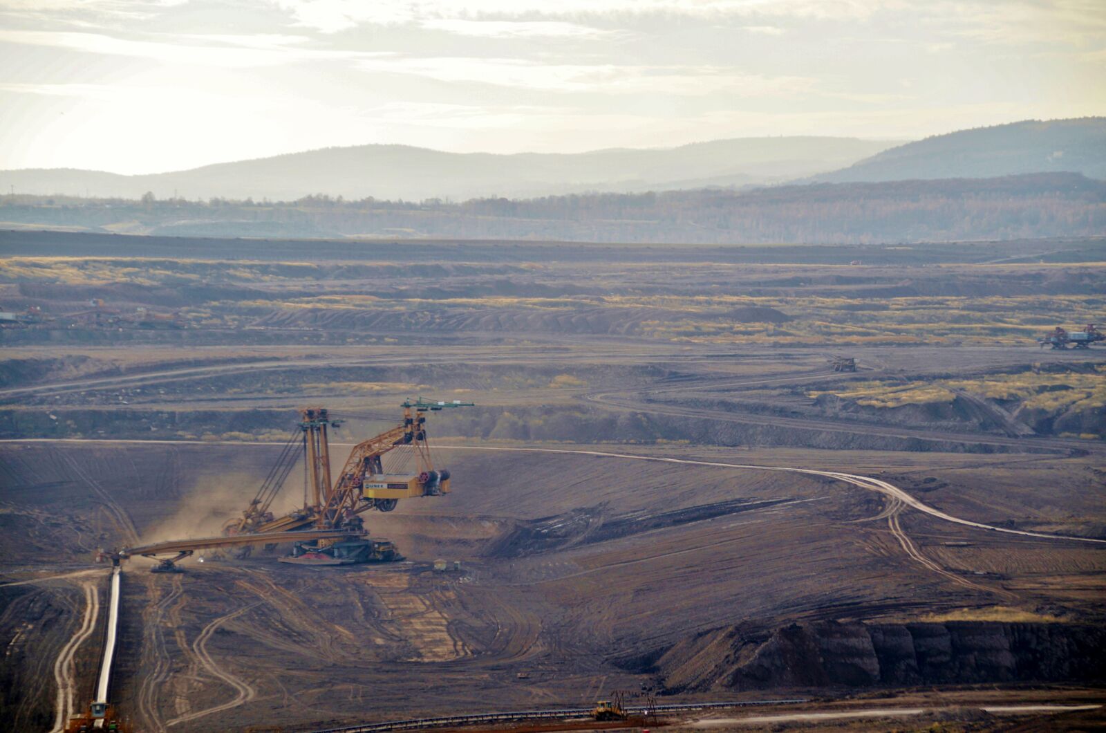 Sony SLT-A58 sample photo. Lignite, mine, mining photography