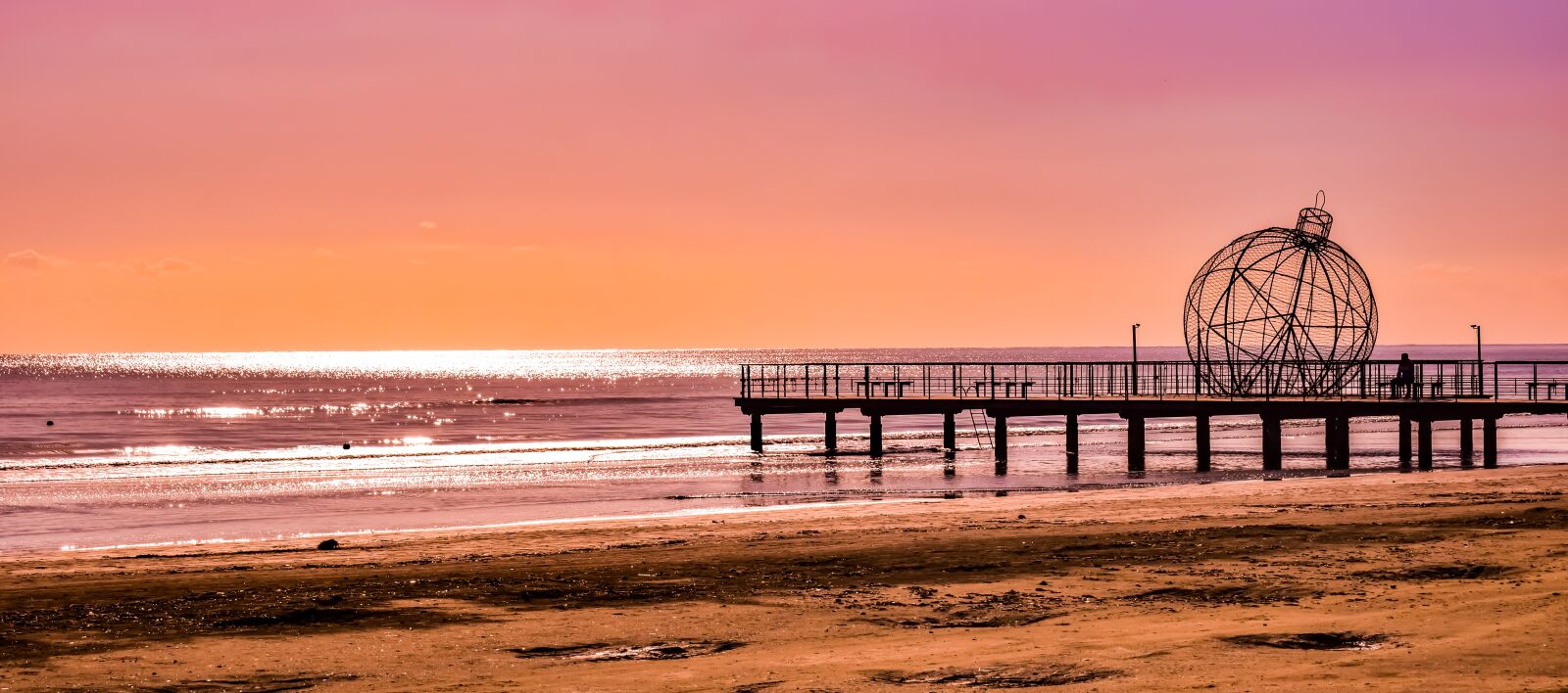 Nikon D3300 sample photo. Beach, pier, christmas time photography
