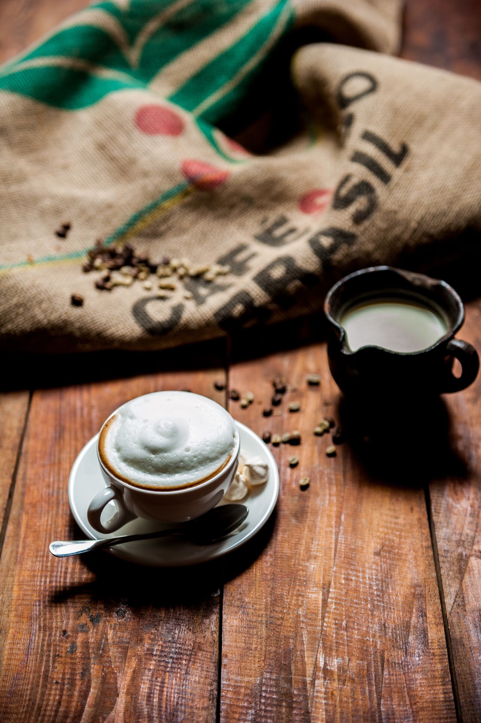 Nikon D700 sample photo. Coffee, grain, foam photography