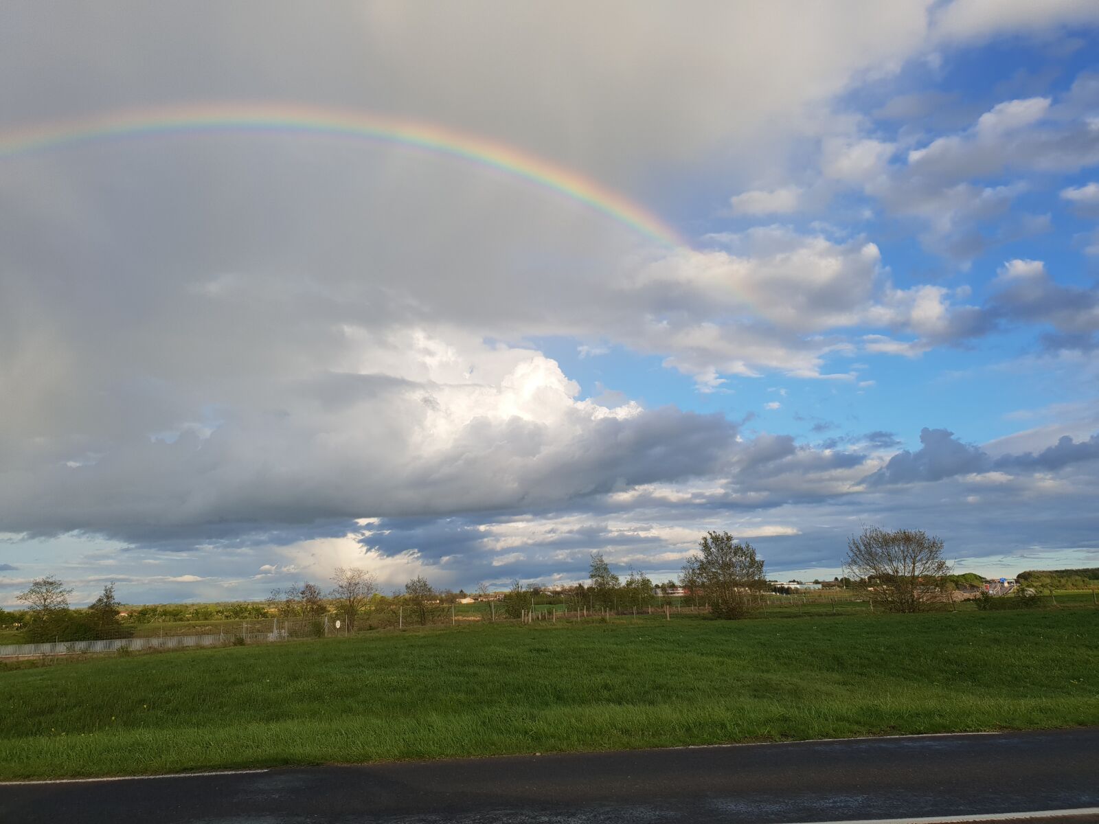 Samsung SM-G960F sample photo. Rainbow, prairie, sky photography