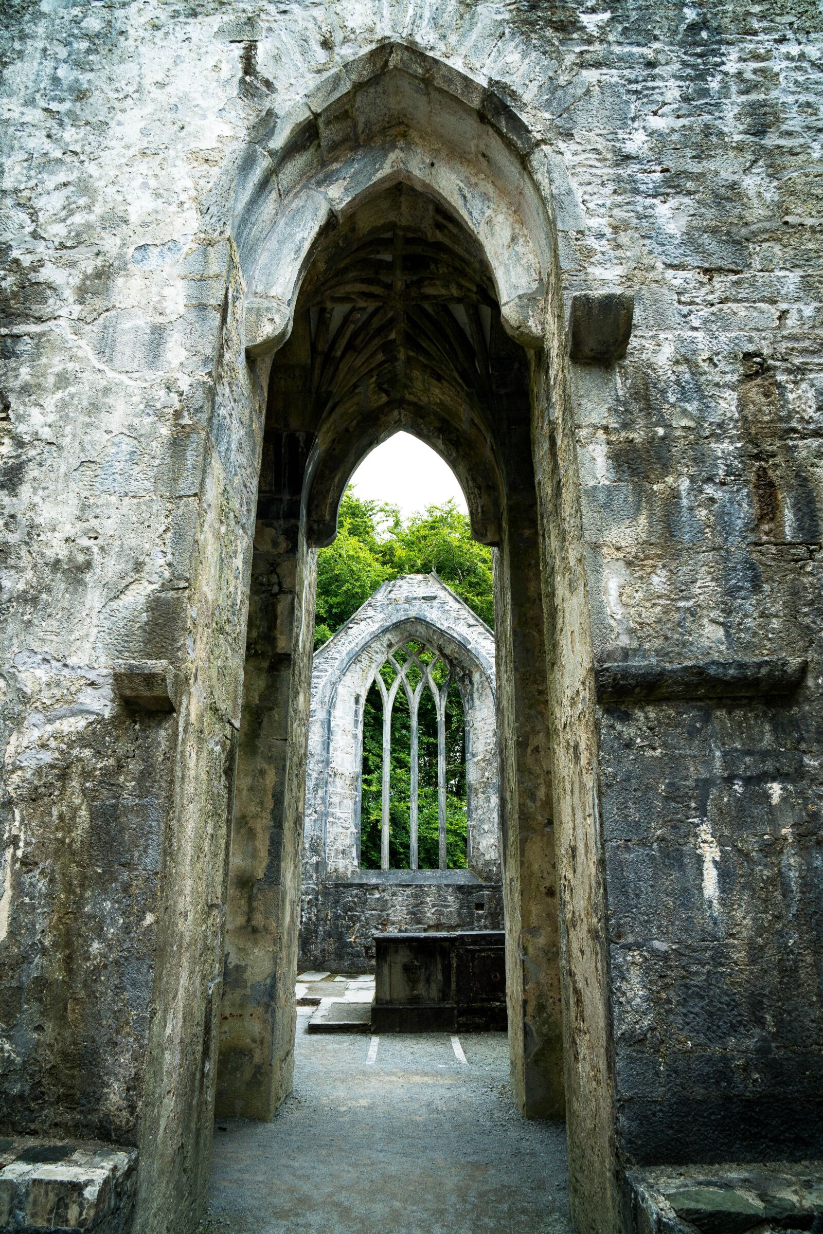 Sony a6500 + Sony Vario-Tessar T* E 16-70mm F4 ZA OSS sample photo. Muckross abbey, muckross, killarney photography