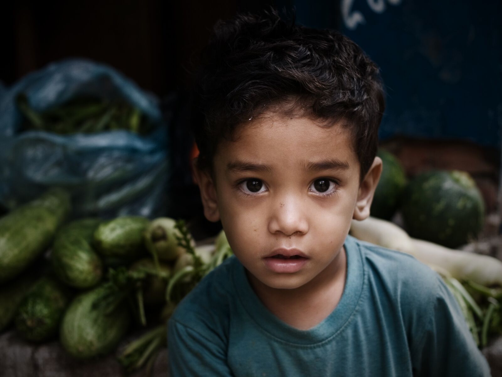 Nikon D300 sample photo. Child, vegetables, nepal photography