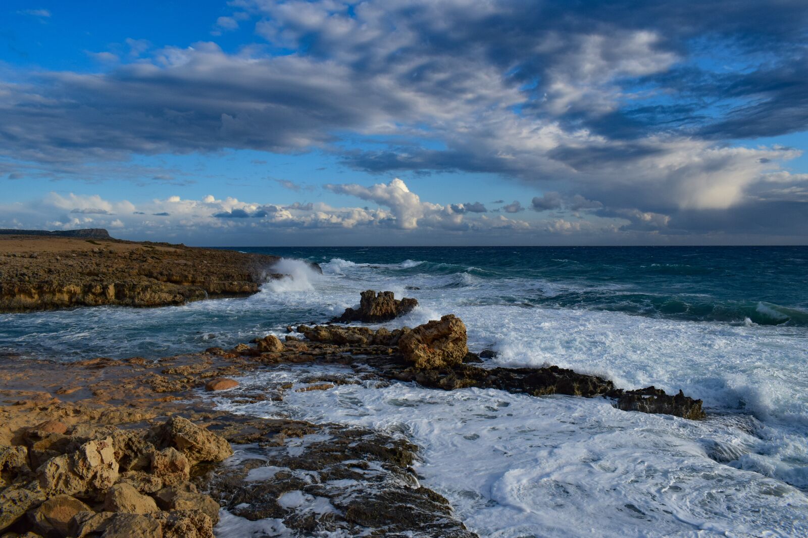 Nikon D3300 sample photo. Rocky coast, waves, nature photography