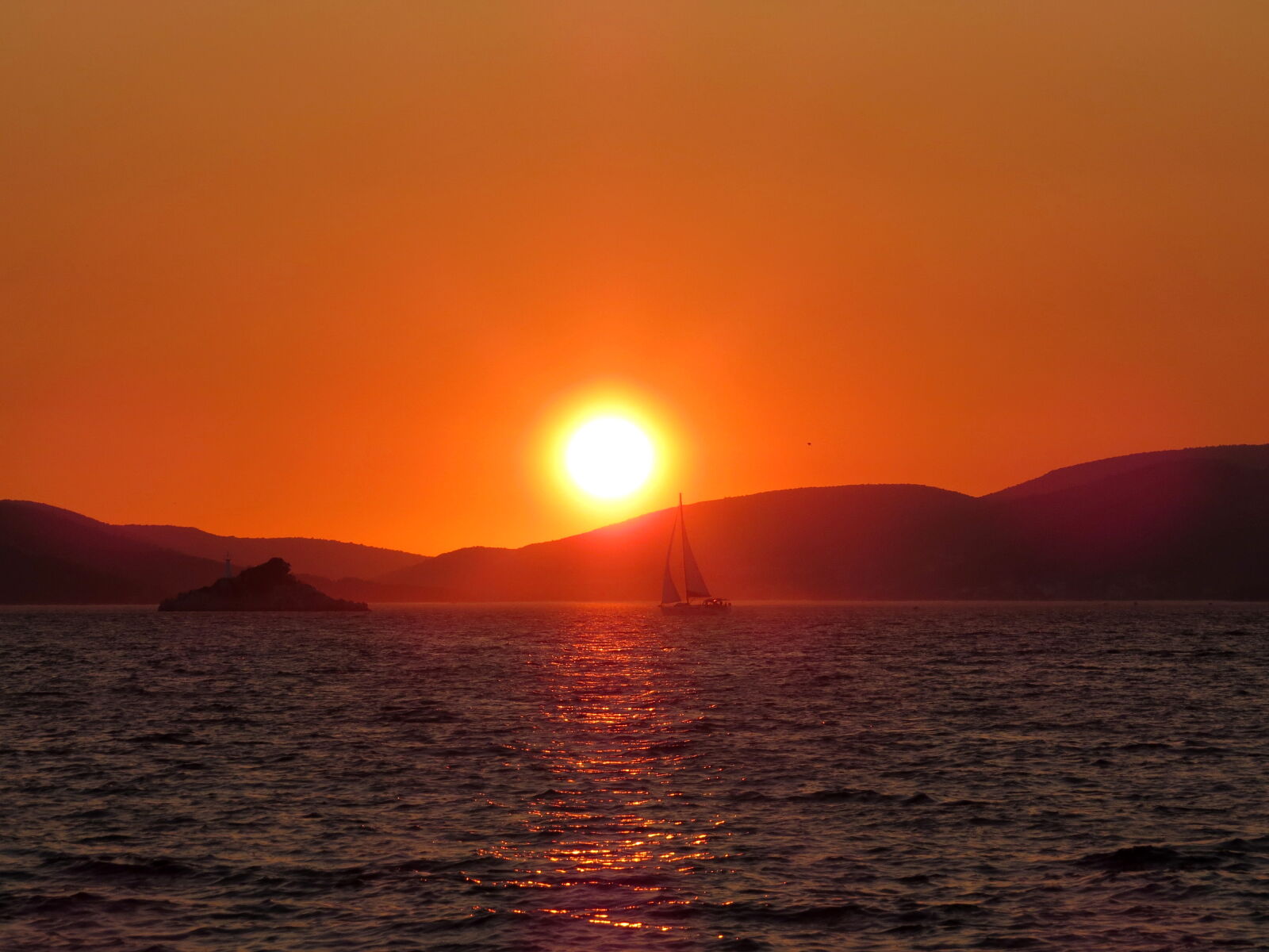 Canon PowerShot SX50 HS sample photo. Croatia, island, mountains, sail photography