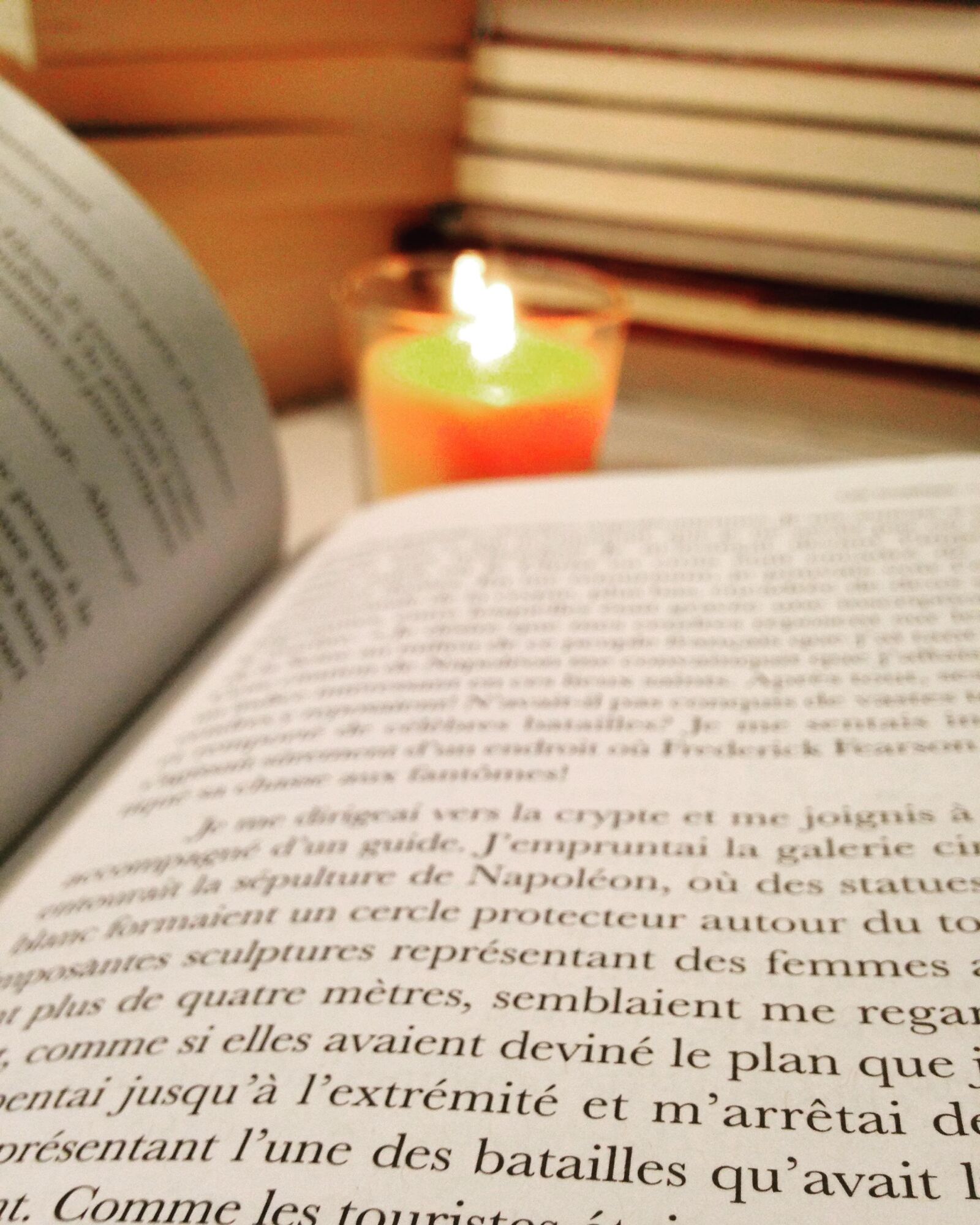 iPhone 5c back camera 4.12mm f/2.4 sample photo. Candle, book, reading photography