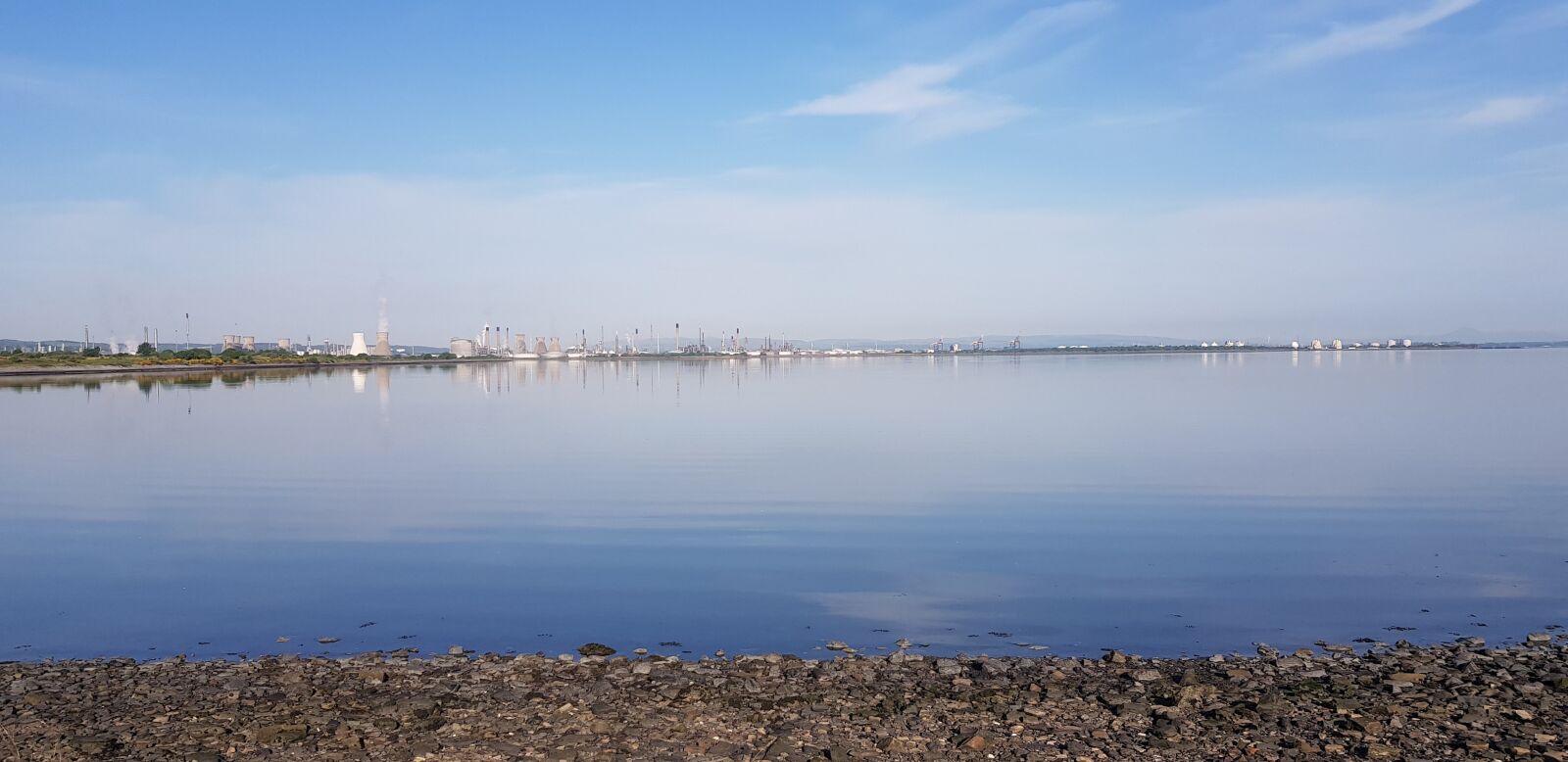 Samsung Galaxy S8 sample photo. Reflections, chimney, river landscape photography