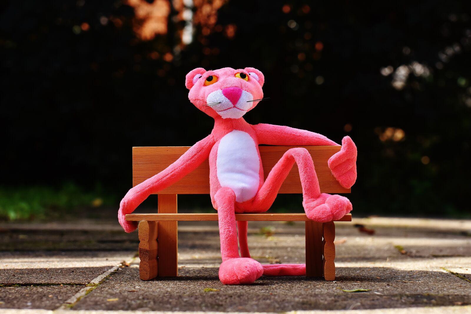 Nikon D7200 sample photo. Pink panther, bank, rest photography
