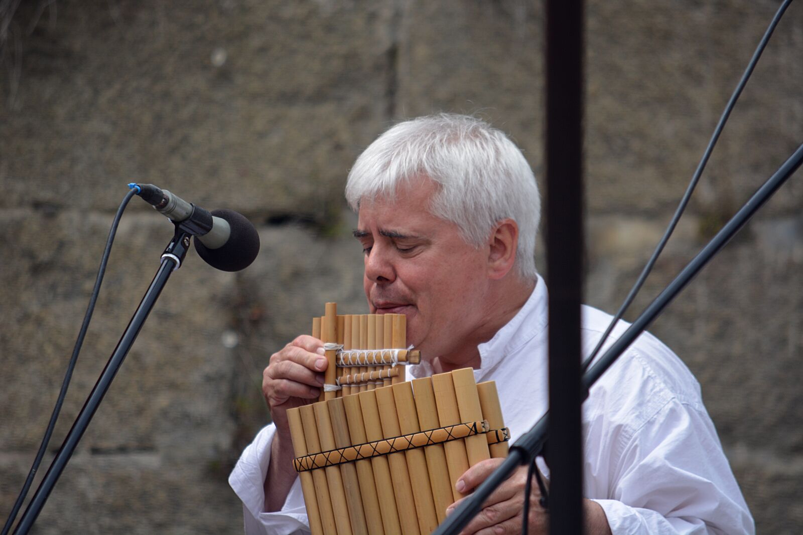 Nikon D5200 sample photo. Pan flute, artist, musician photography
