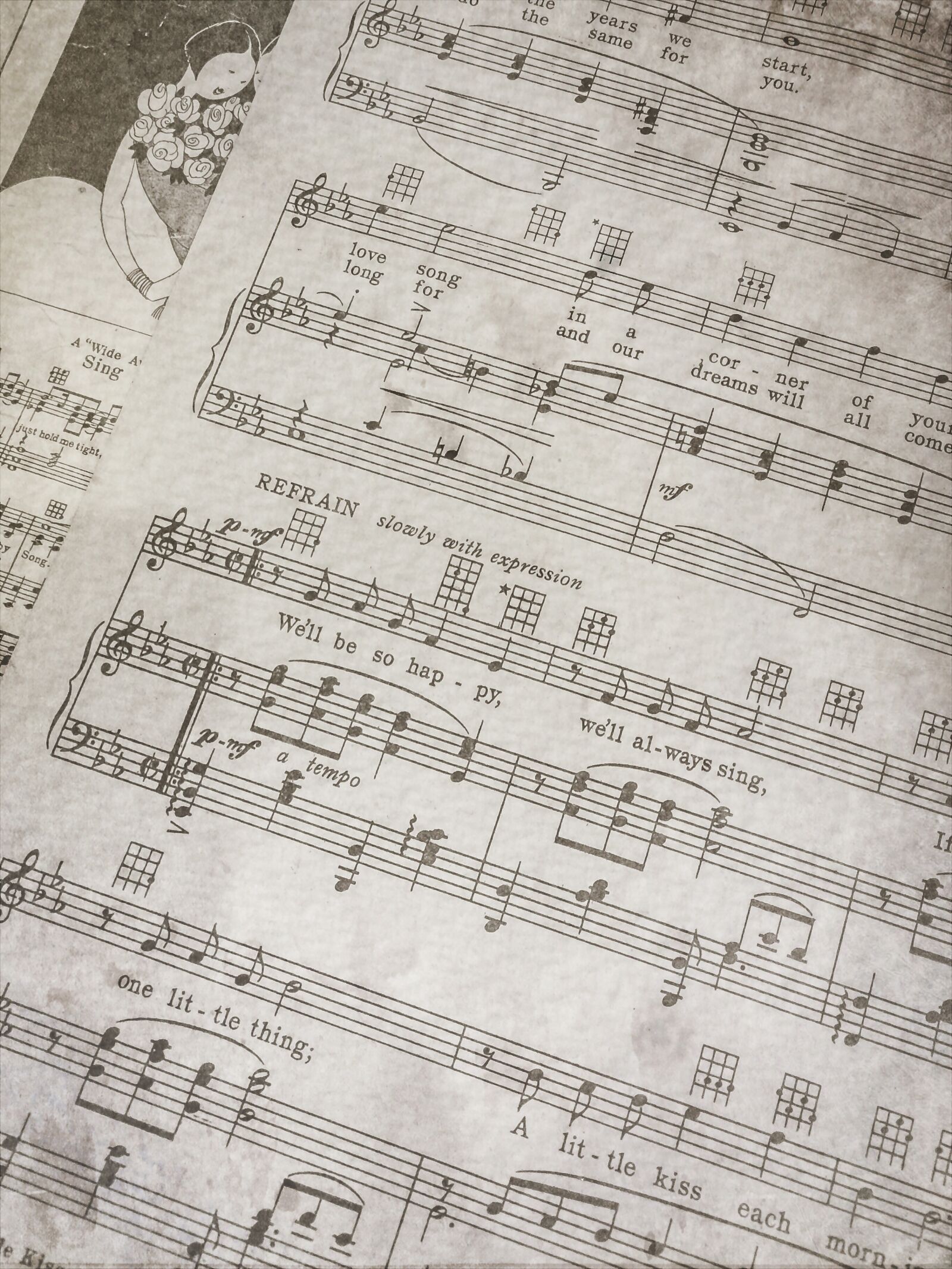 iPhone 5s back camera 4.15mm f/2.2 sample photo. Sheet music, paper, notes photography