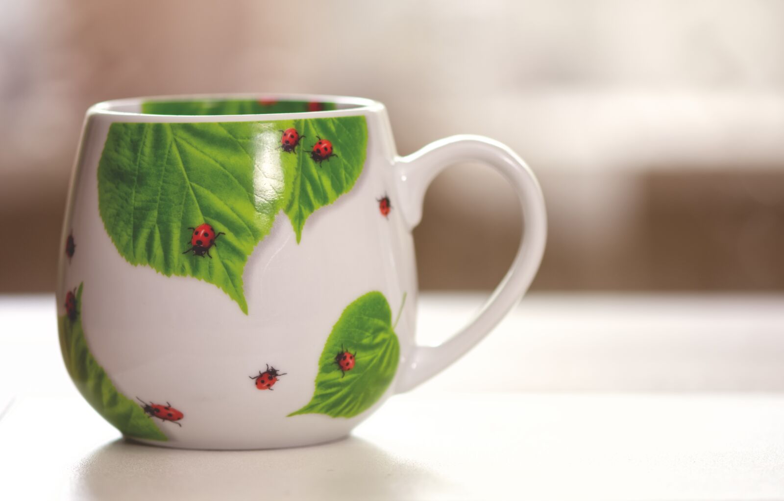 Nikon D7200 sample photo. Coffee cup, ladybug, lucky photography
