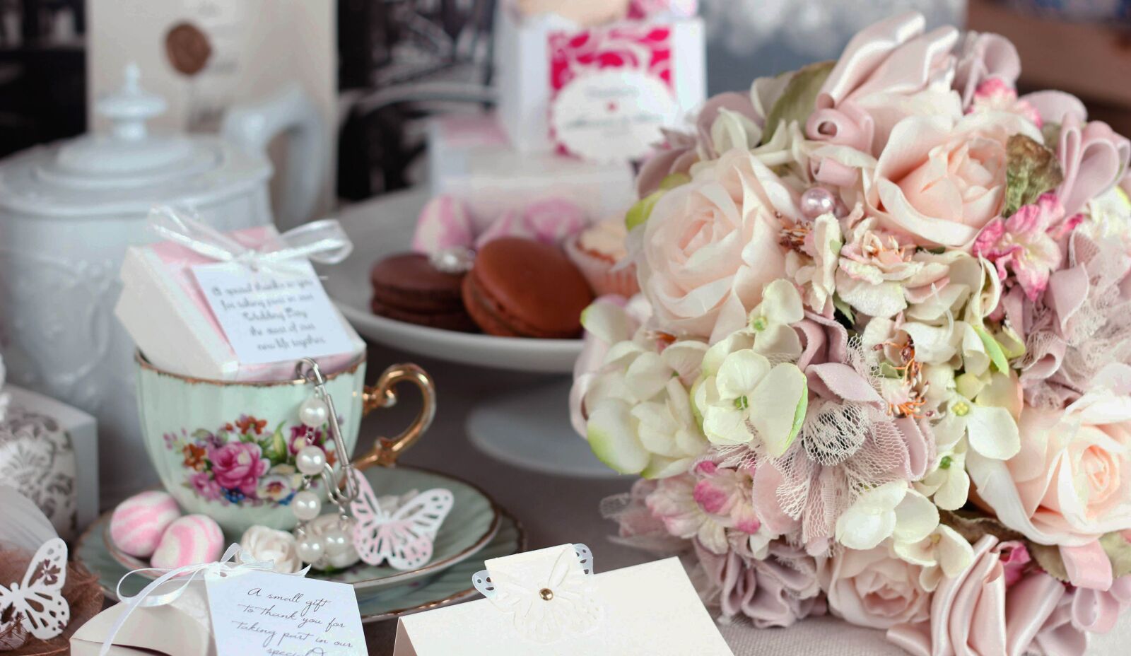Canon EOS 60D + Canon EF 50mm F1.8 II sample photo. Wedding bouquet, tea party photography
