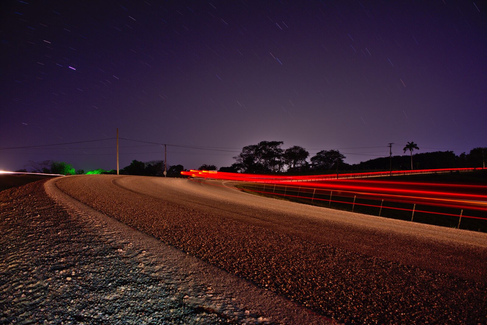 Nikon D7200 sample photo. Road, night, light trails photography