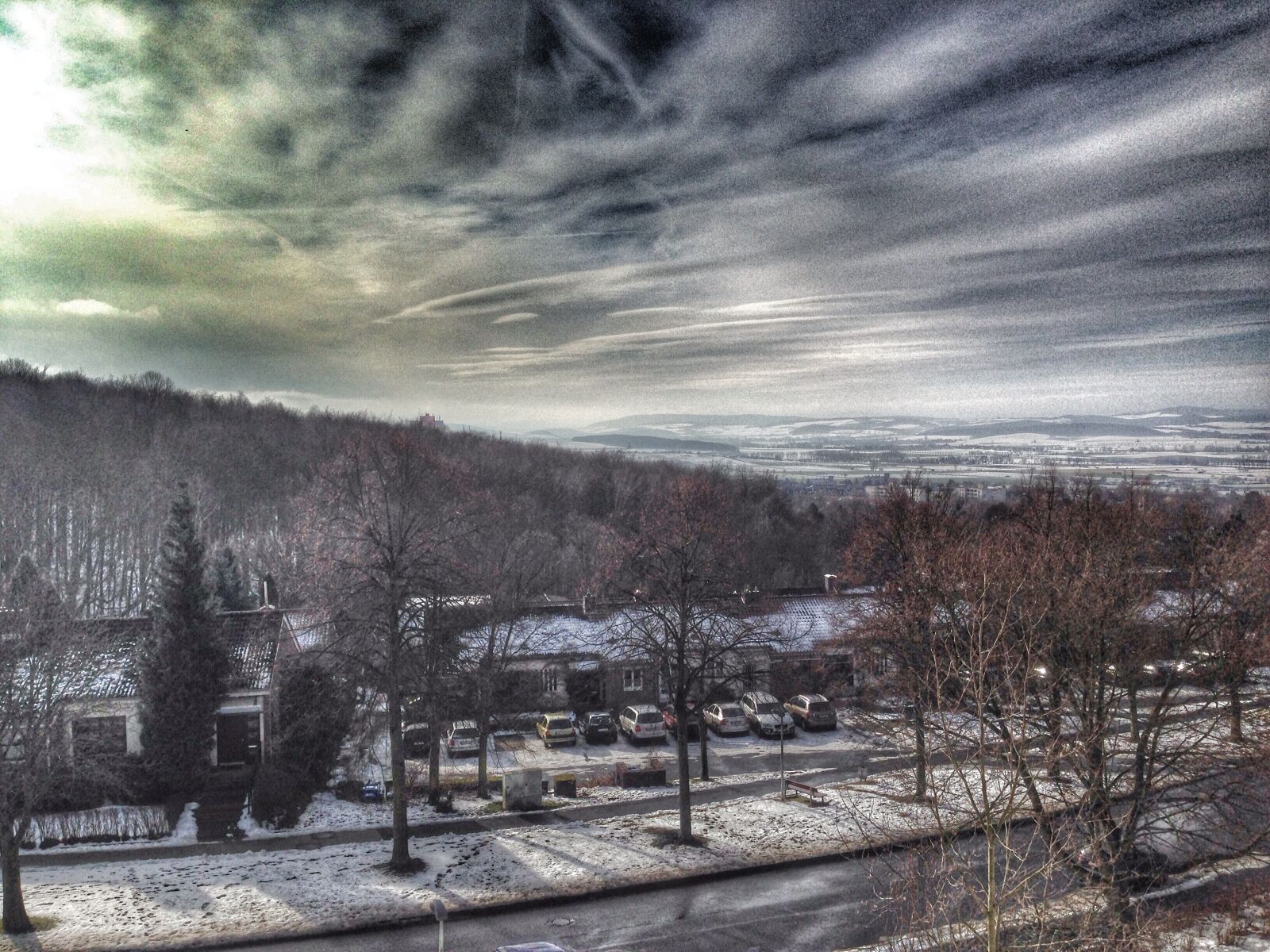 iPhone 5 back camera 4.12mm f/2.4 sample photo. Winter, hdr, forest photography