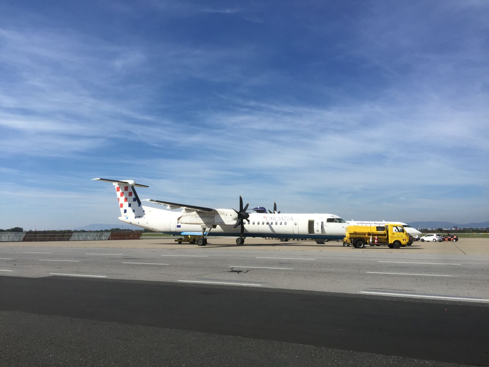 iPhone 6 Plus back camera 4.15mm f/2.2 sample photo. Airplane, airport, croatia, airlines photography