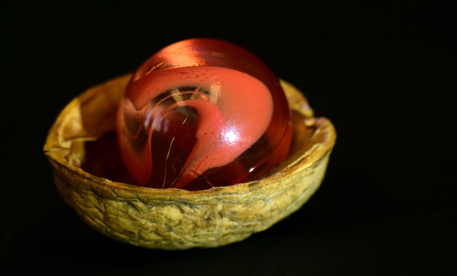 Nikon D3300 sample photo. Marble, nutshell, walnut shell photography