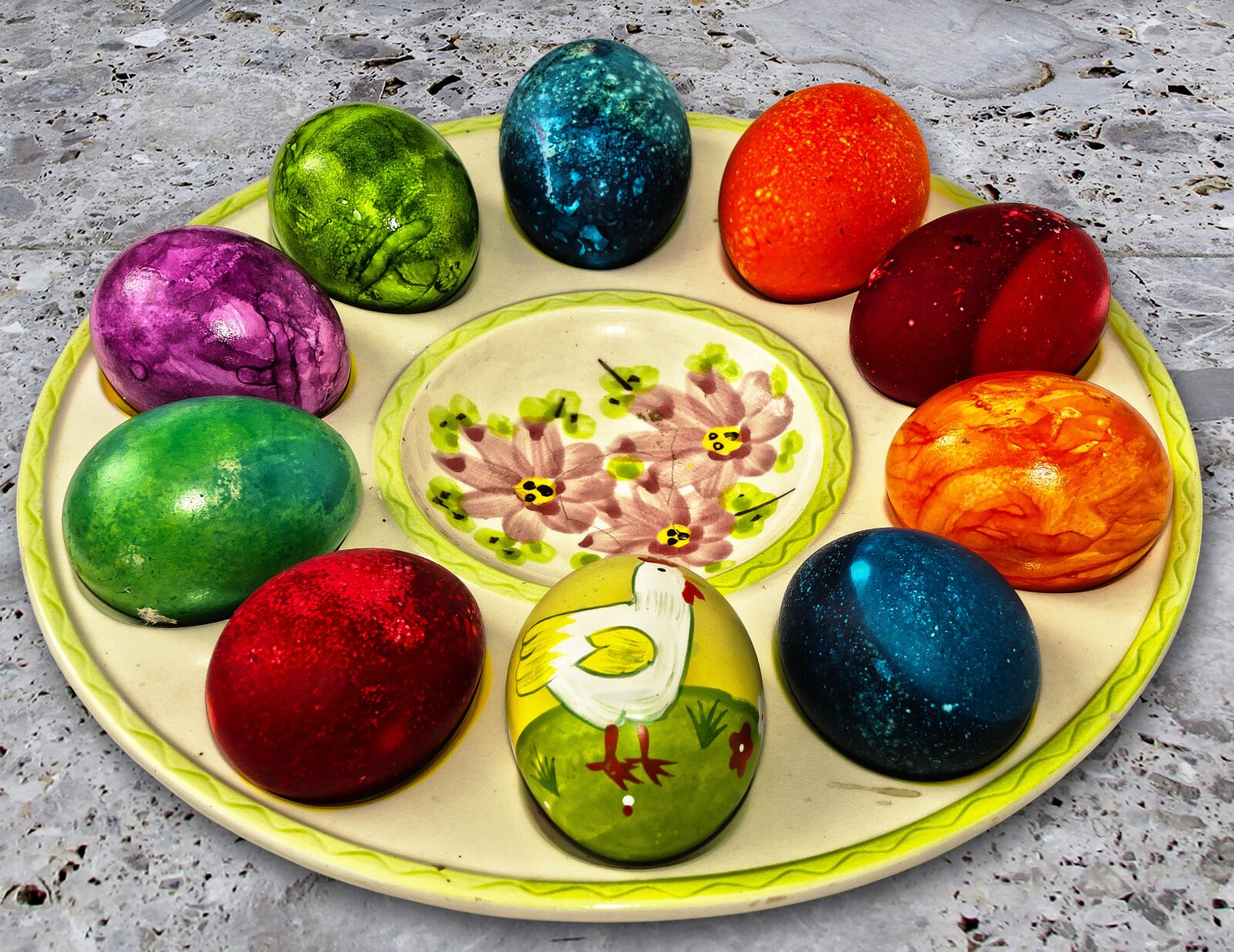 Panasonic Lumix DMC-FZ1000 sample photo. Easter plate, easter decoration photography