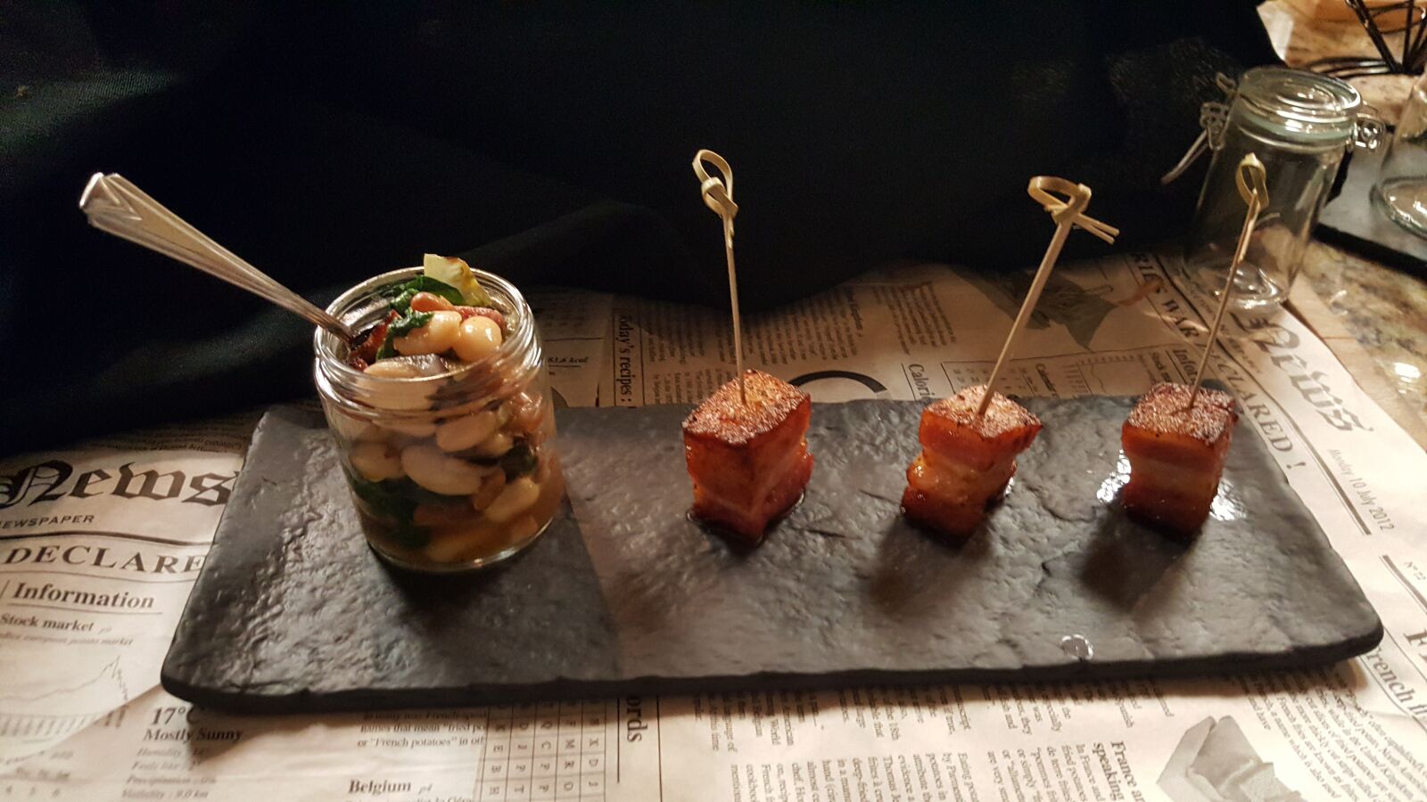 Samsung Galaxy Note5 sample photo. Pork belly, bean, bacon photography