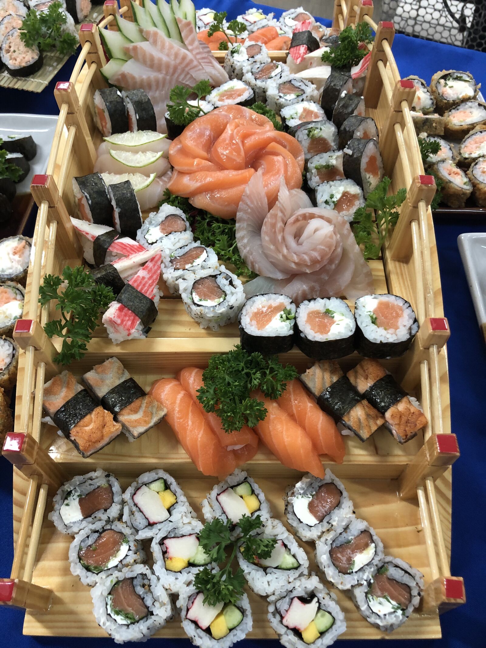 iPhone 8 Plus back dual camera 3.99mm f/1.8 sample photo. Japanese gastronomy, sushi, salmon photography