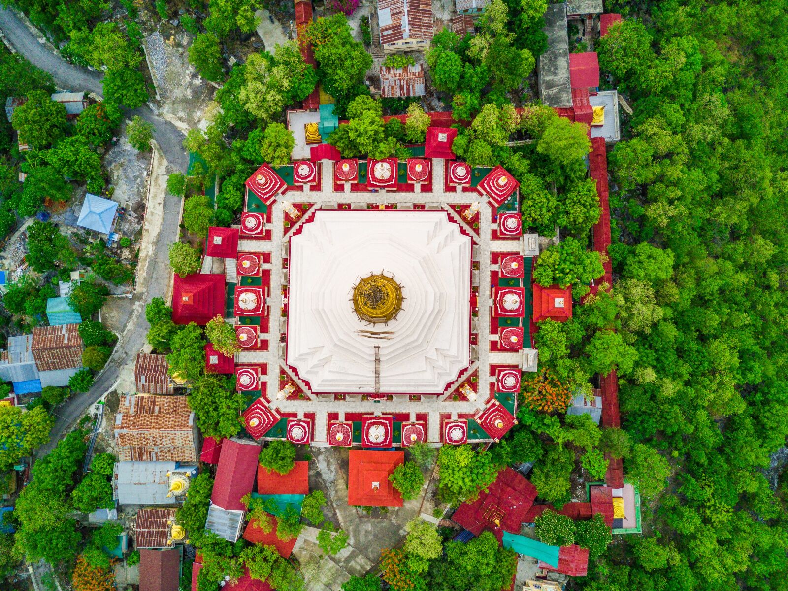 DJI FC220 sample photo. Mandalay, pagoda, myanmar photography