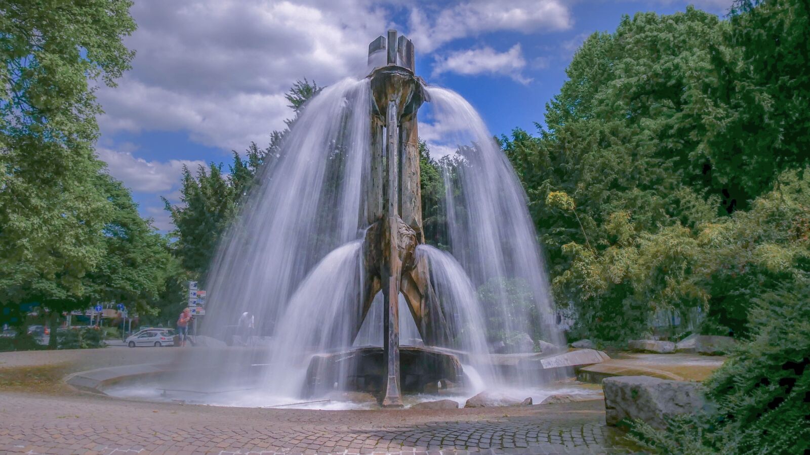 Panasonic DMC-G81 sample photo. Heidelberg, fountain photography