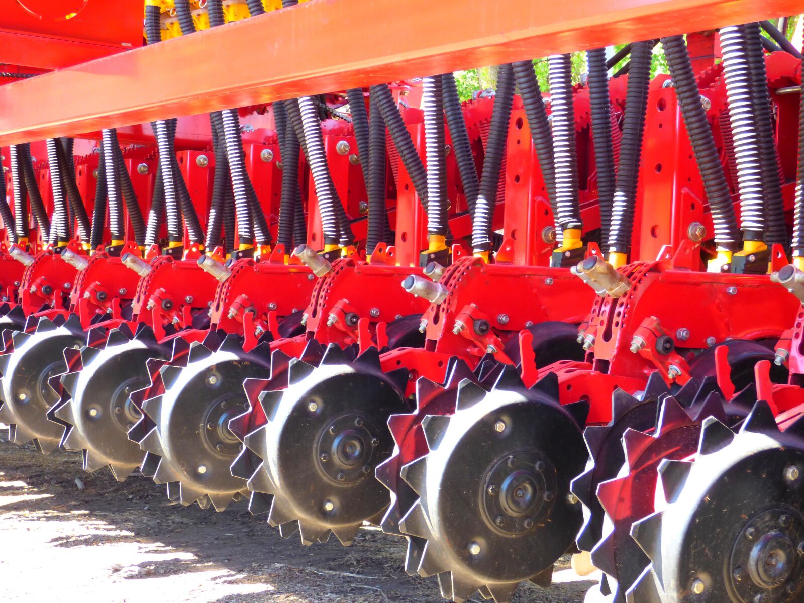 Panasonic Lumix DMC-FZ70 sample photo. Farm equipment, seeder, discs photography