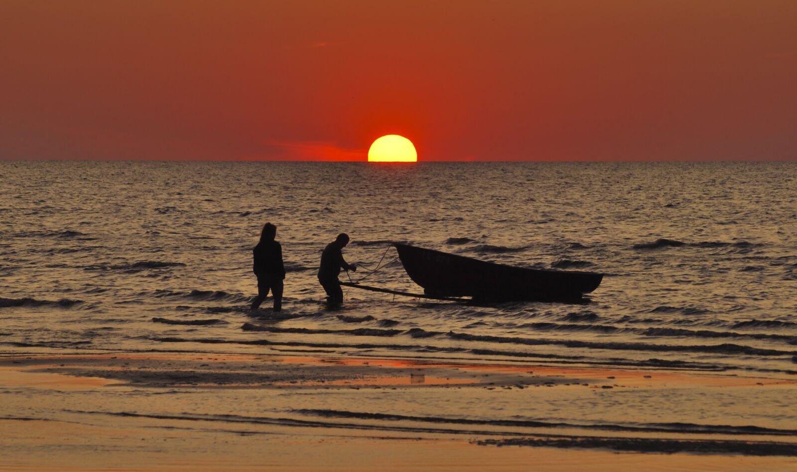 Nikon D60 sample photo. Sea, sunset, silhouette photography