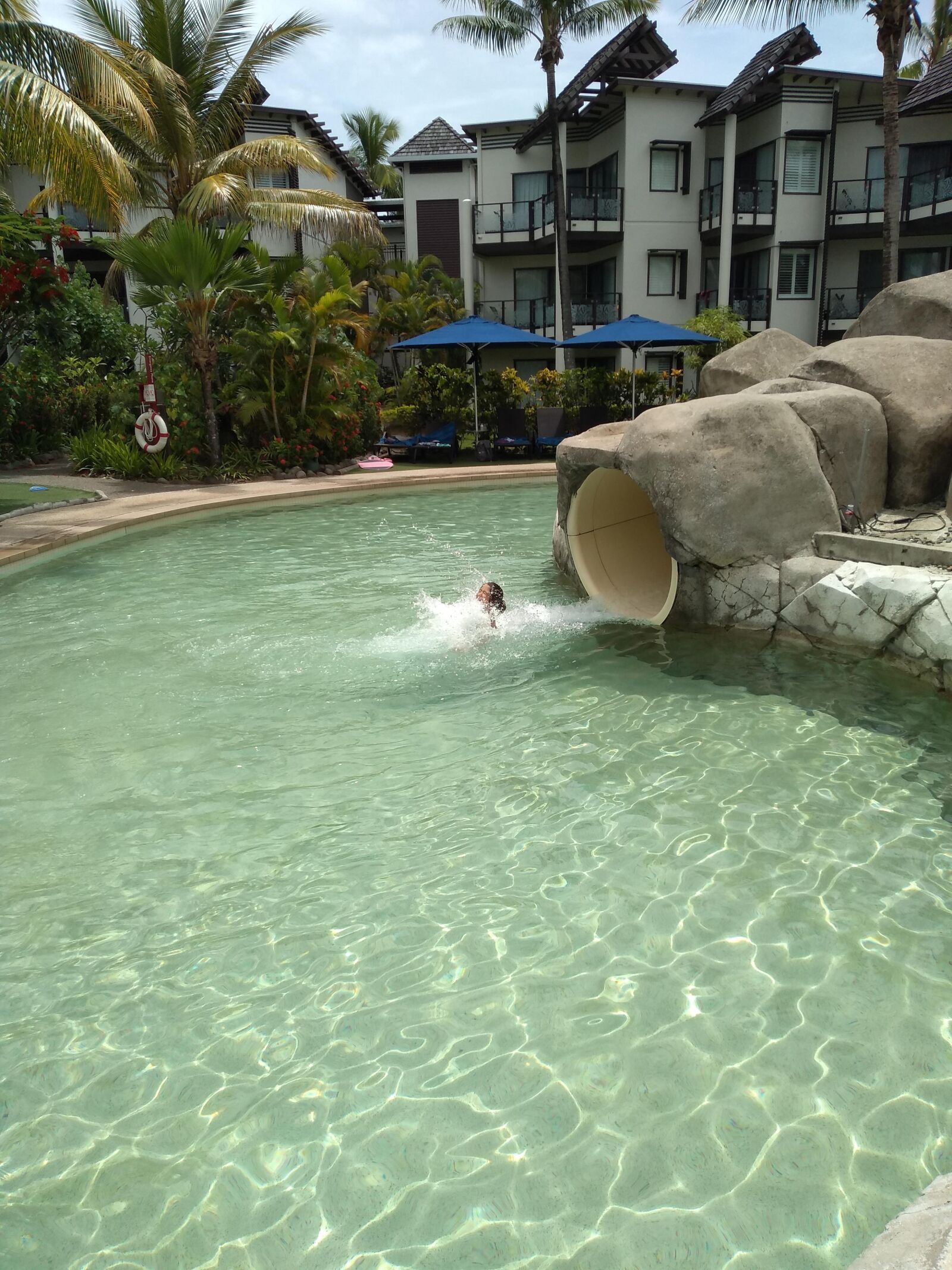 Motorola moto g(6) play sample photo. Pool, water slide, fun photography